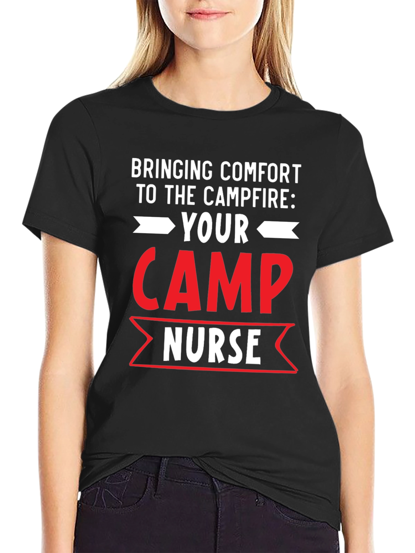 Black Camp Nurse Comfort T-Shirt view 2