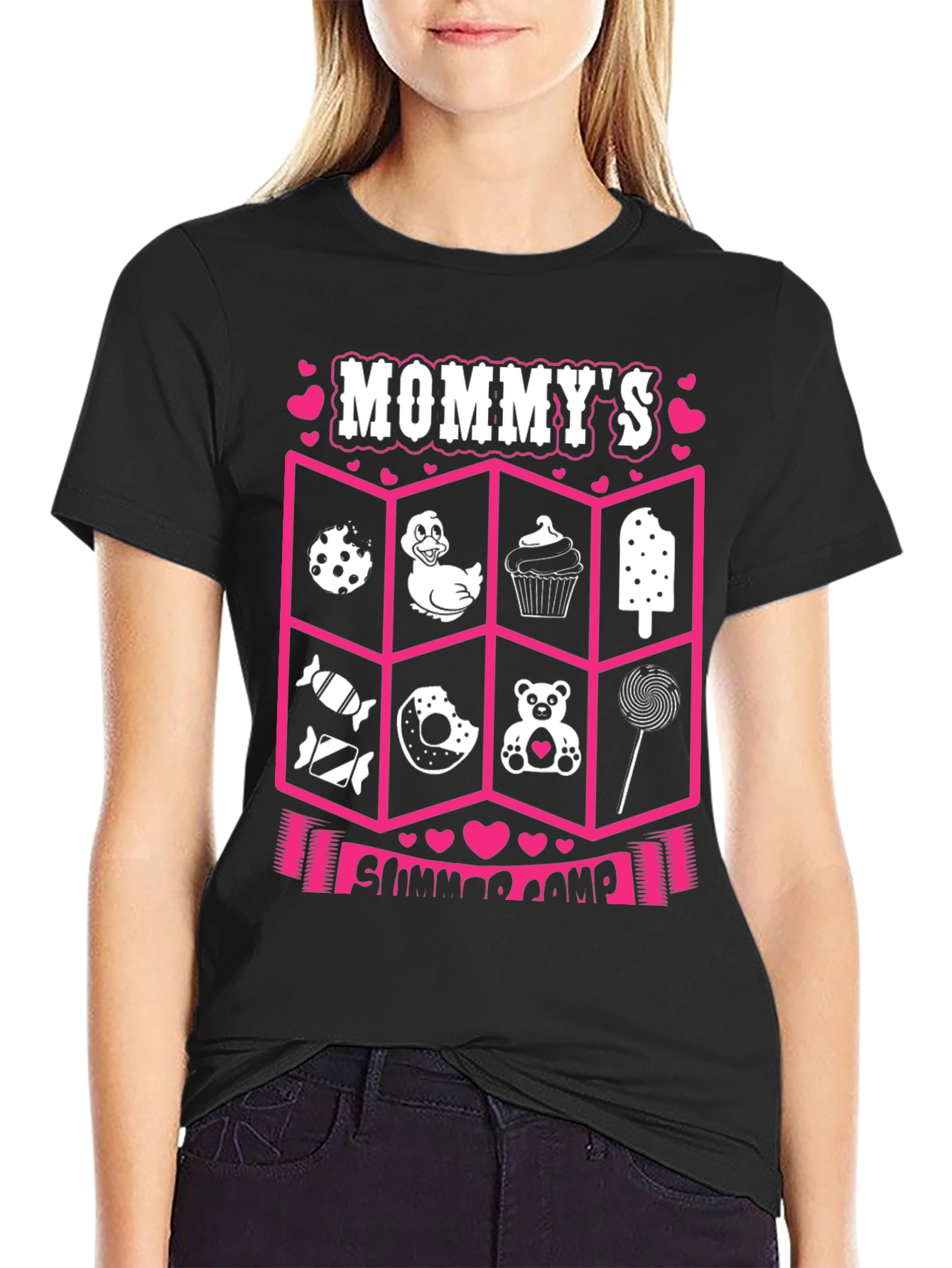 Black Mommy's Summer Camp Graphic Tee view 2