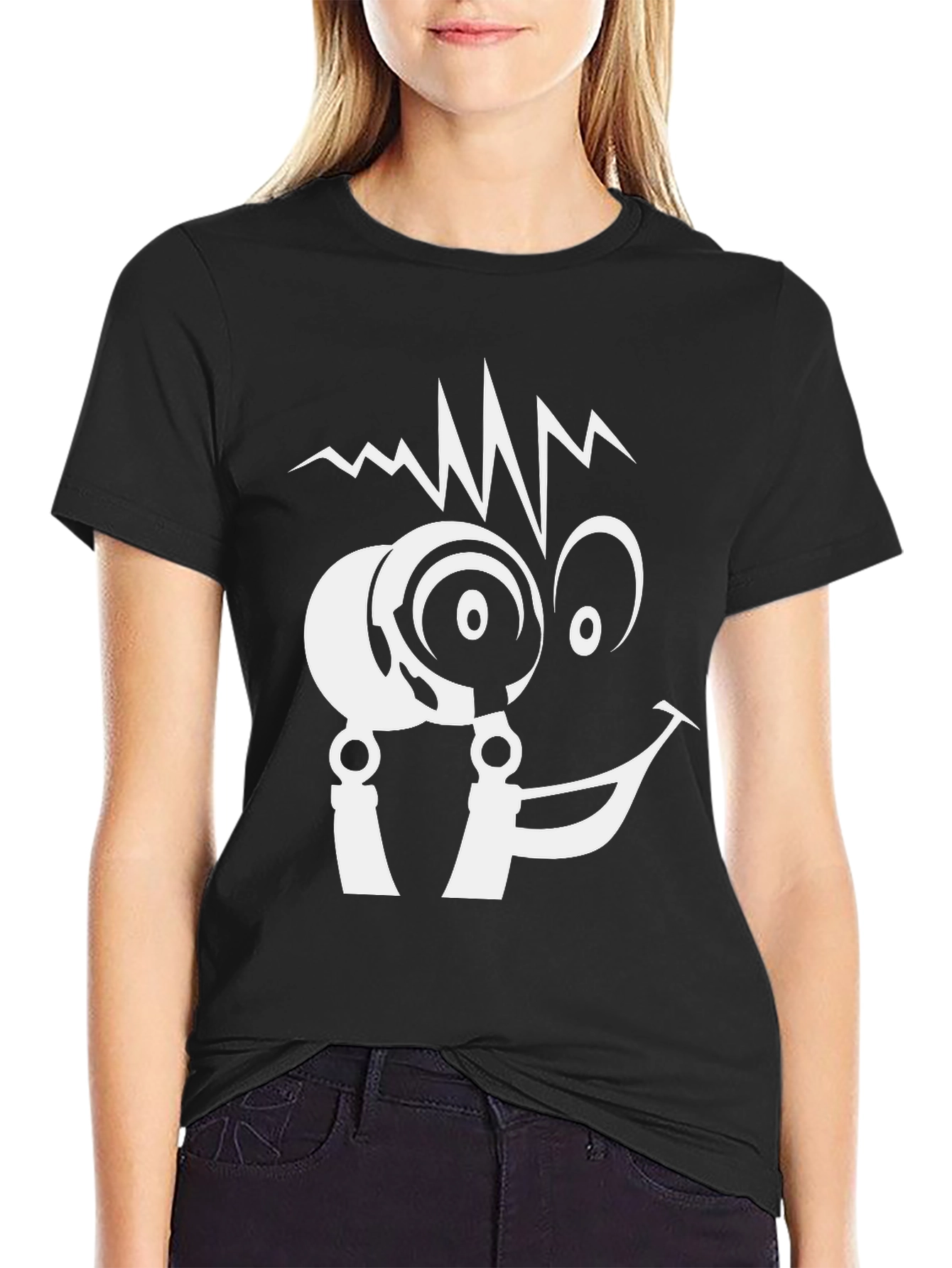 Black Crazy Scientist Black Graphic T-Shirt view 2