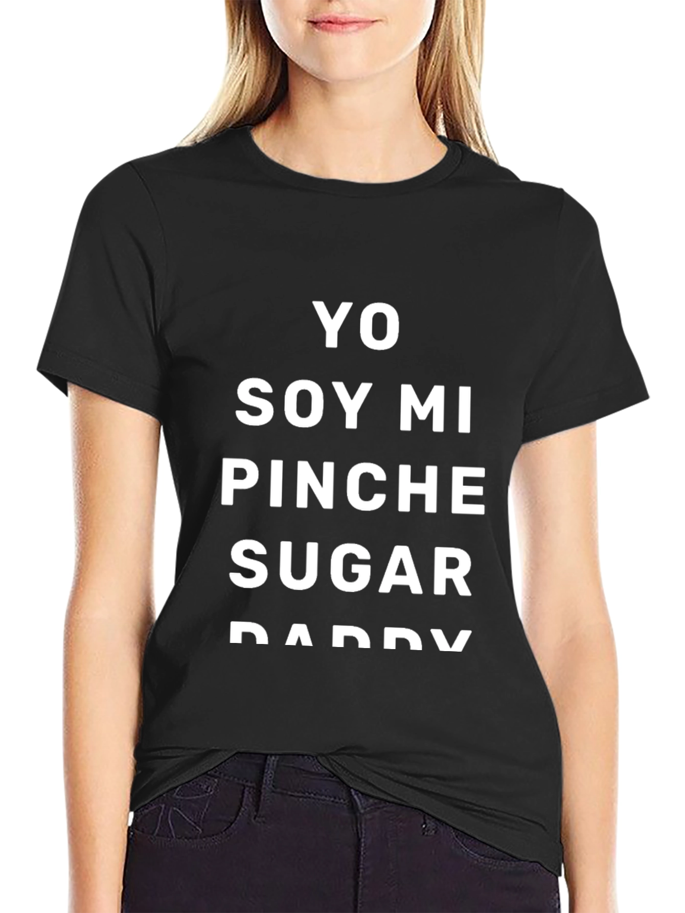 Black Yo Soy Mi Pinche Sugar Daddy T-Shirt - Black view 2