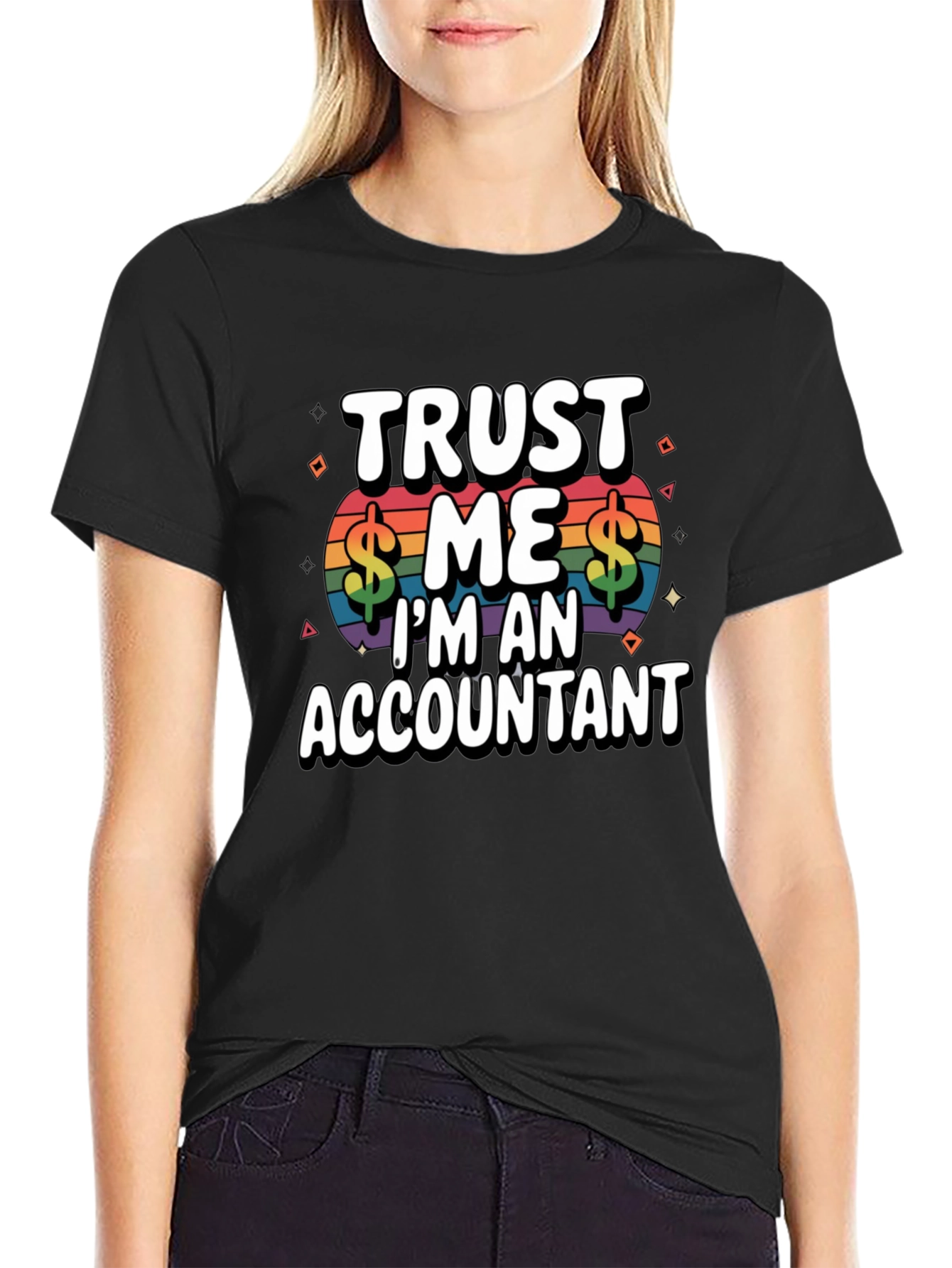 Black Trust Me I'm An Accountant T-Shirt view 2