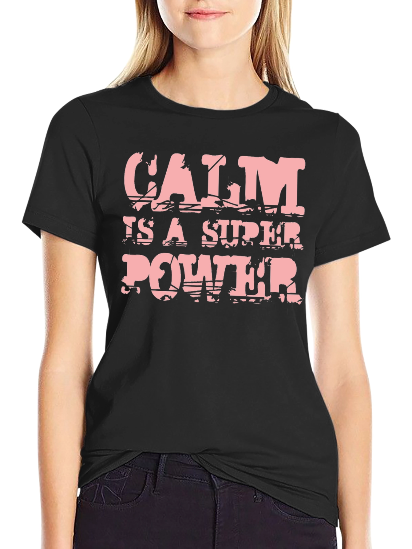 Black Calm is a Super Power T-Shirt view 2