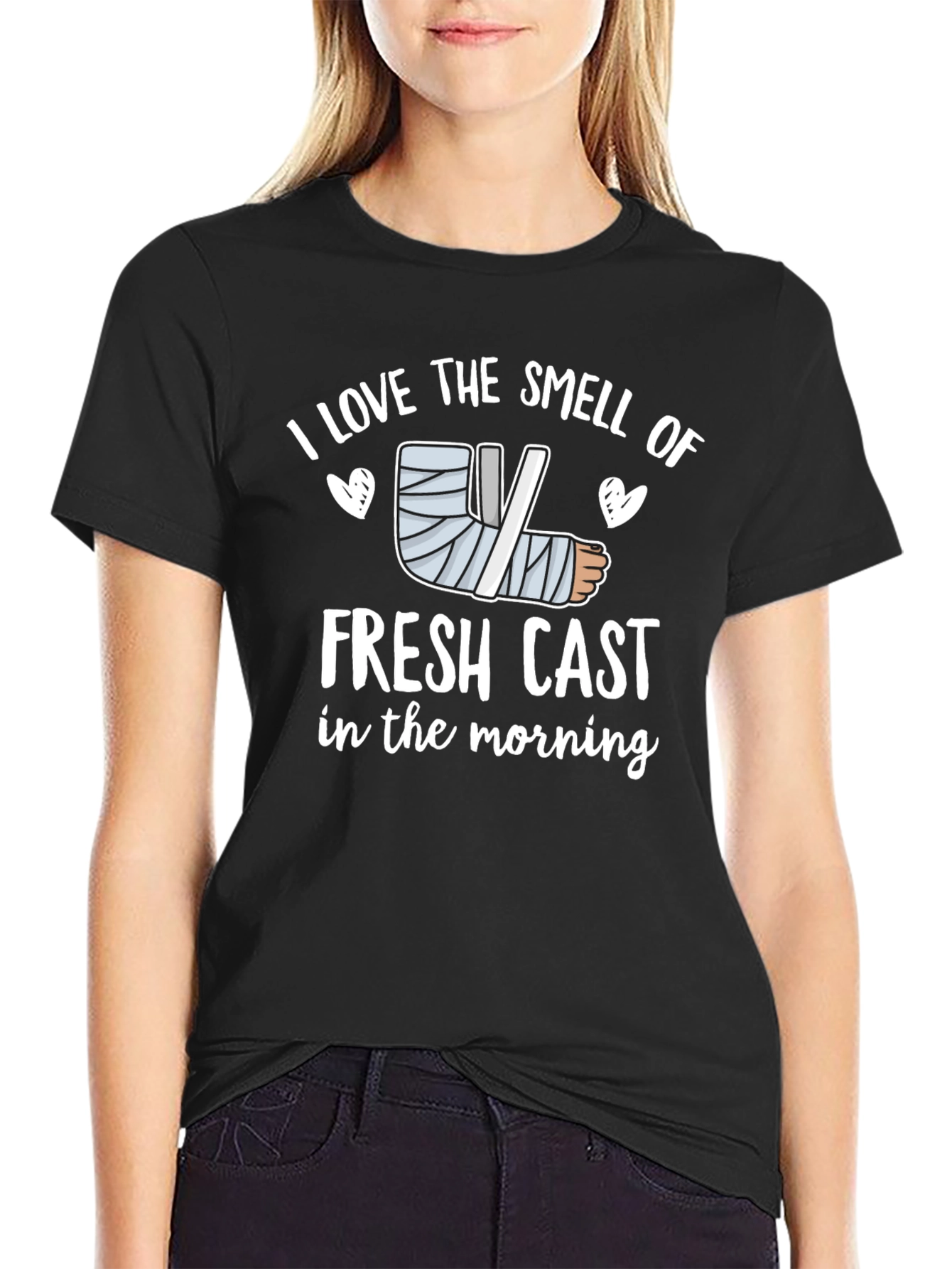 Black I Love the Smell of Fresh Cast T-Shirt view 2