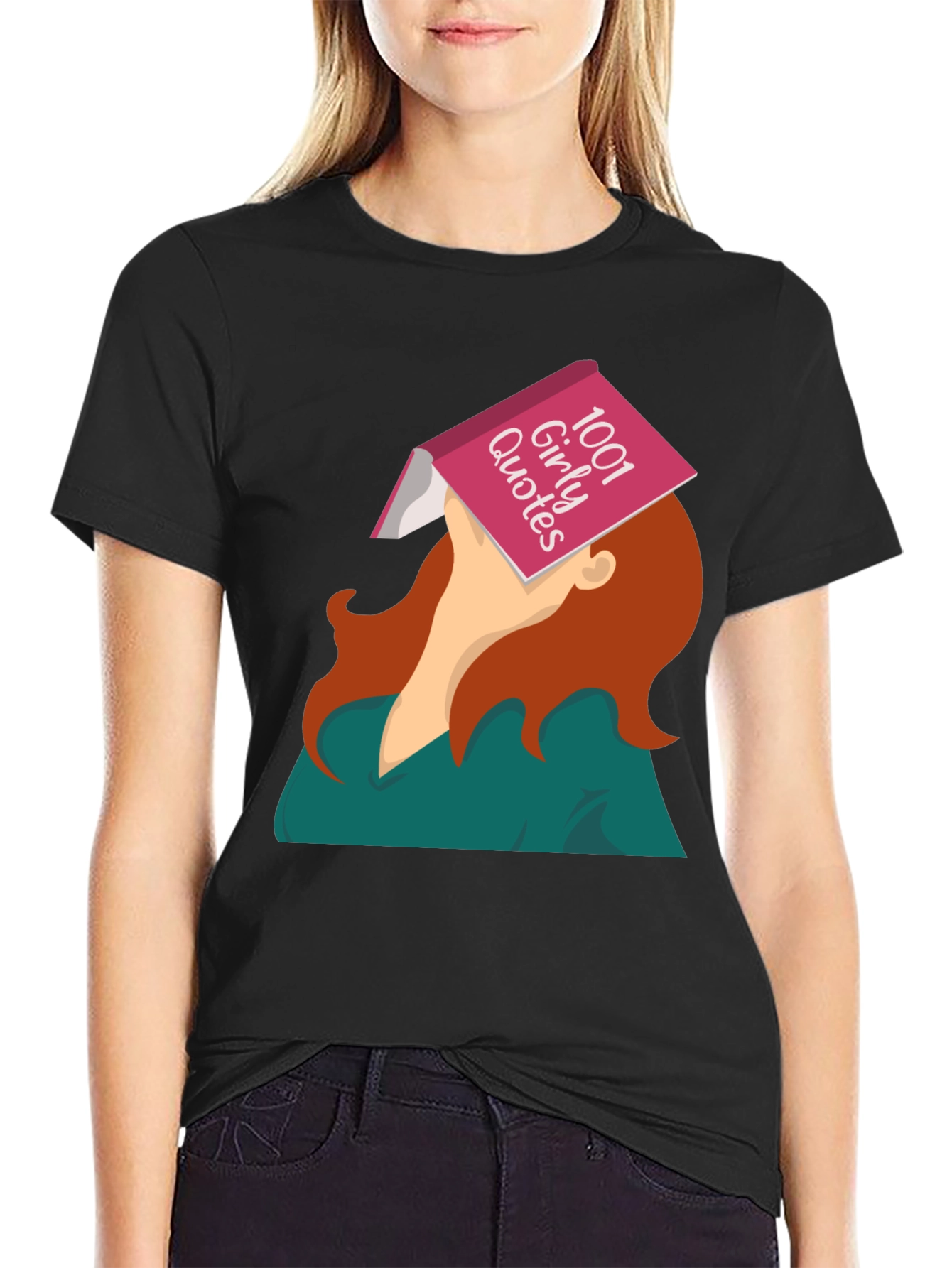 Black 1001 Girly Quotes Graphic Tee - Unisex view 2