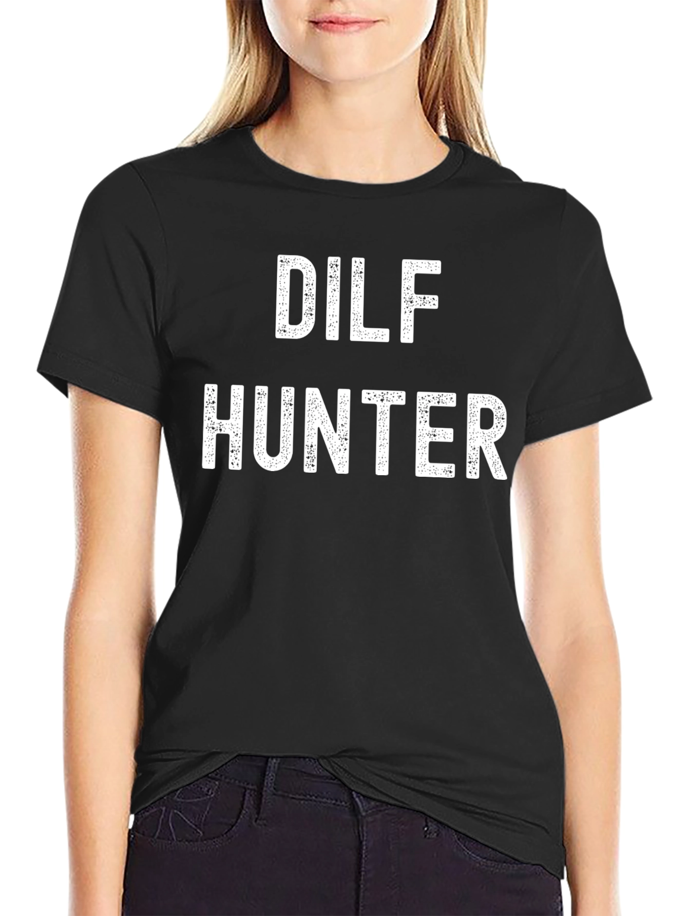 Black DILF Hunter Graphic T-Shirt - Bold Statement Tee view 2