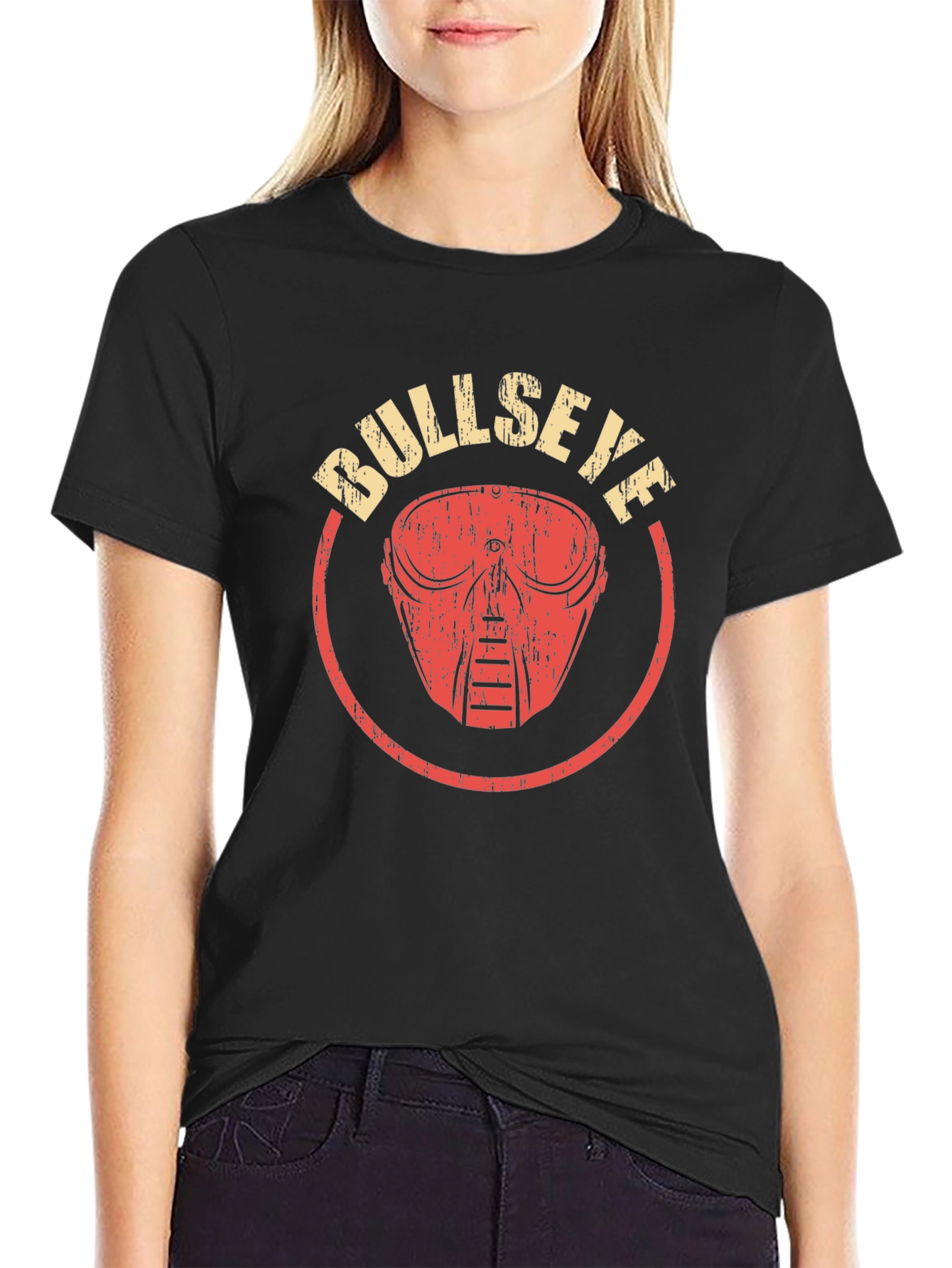 Black Bullseye Graphic Print T-Shirt - Black view 2