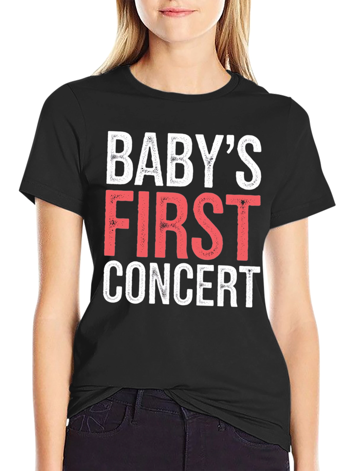 Black Baby's First Concert Black T-Shirt view 2