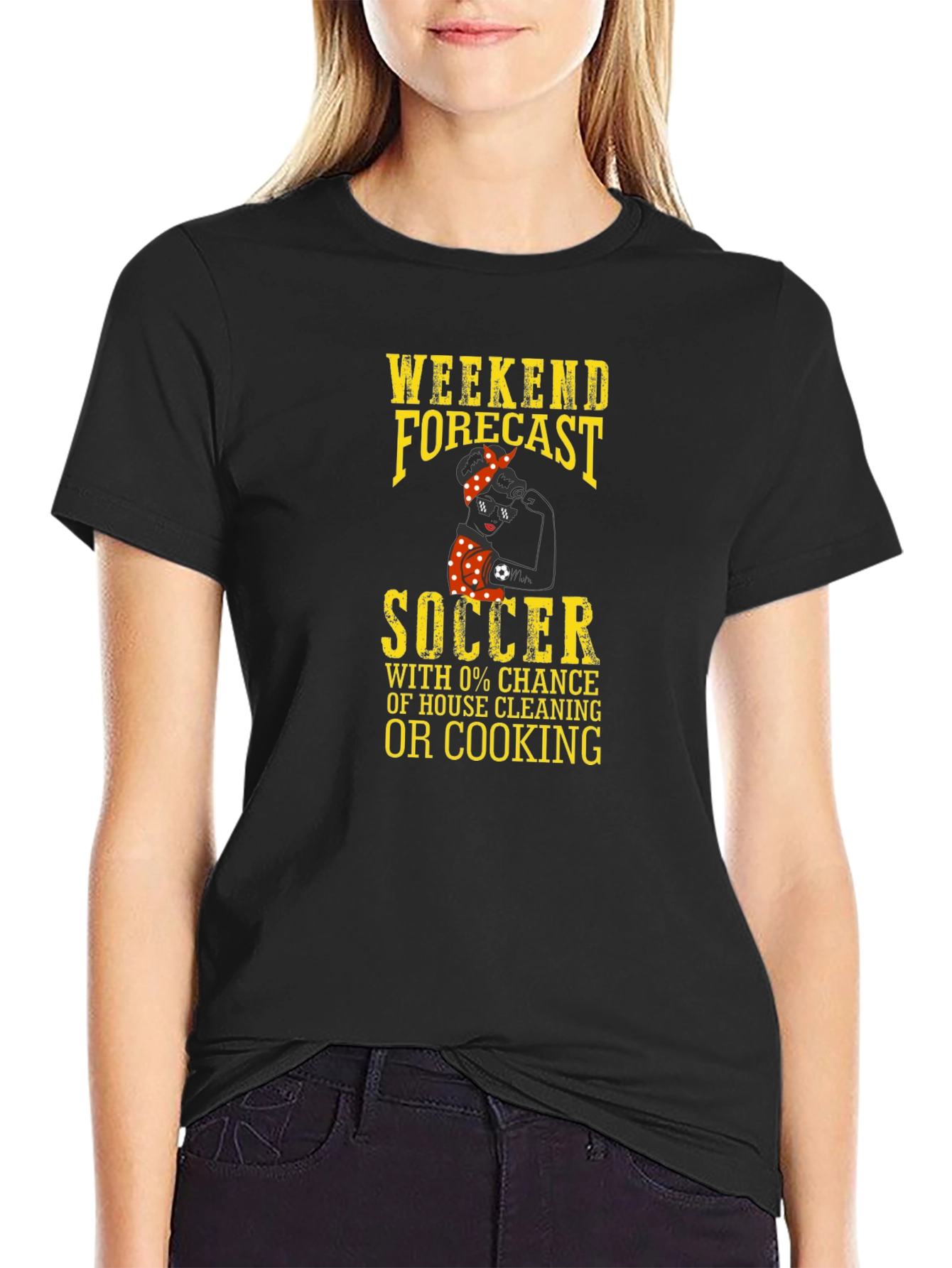 Black Weekend Forecast Soccer T-Shirt - No Cooking! view 2