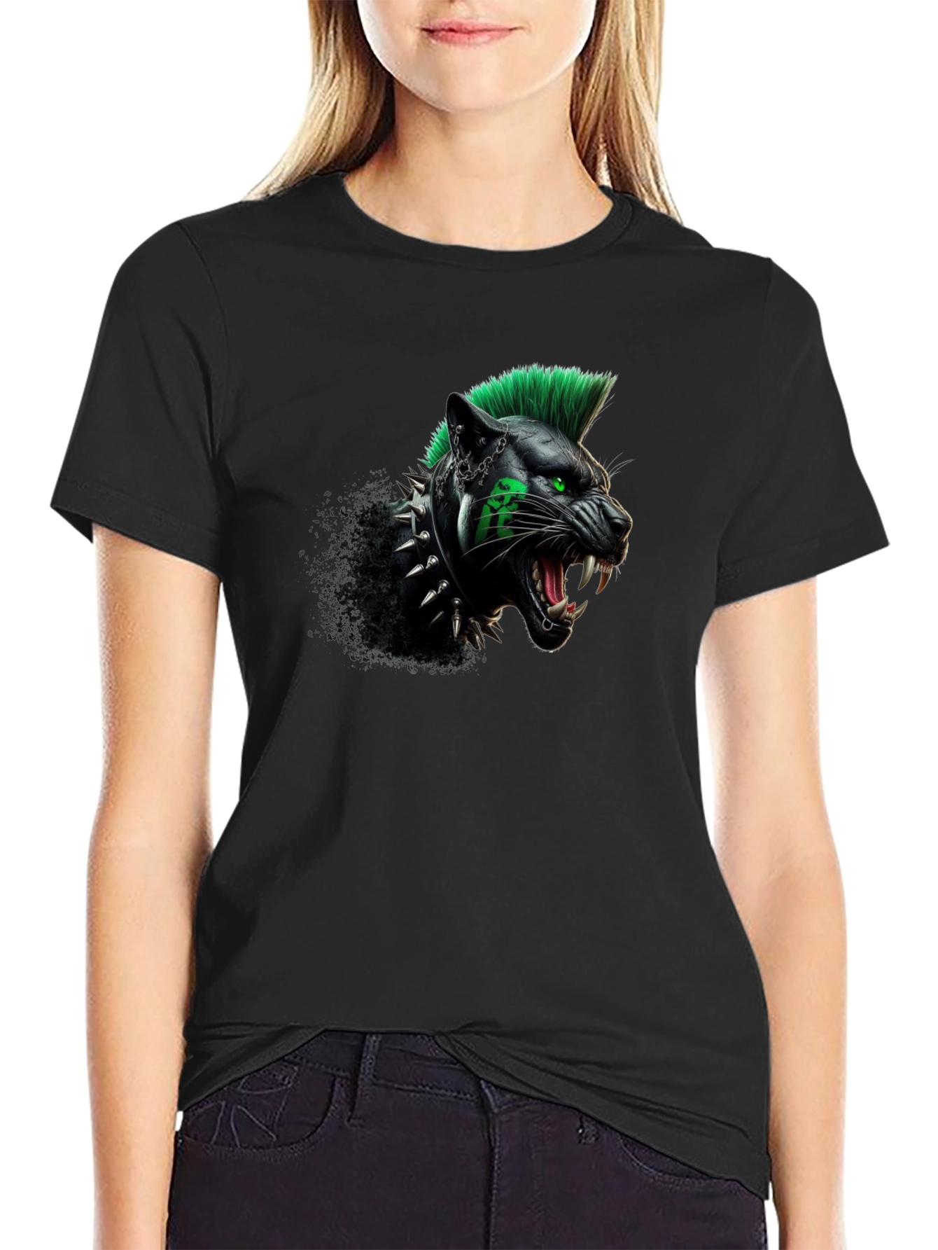 Black Punk Panther Graphic Tee - Unleash Your Wild Side view 2