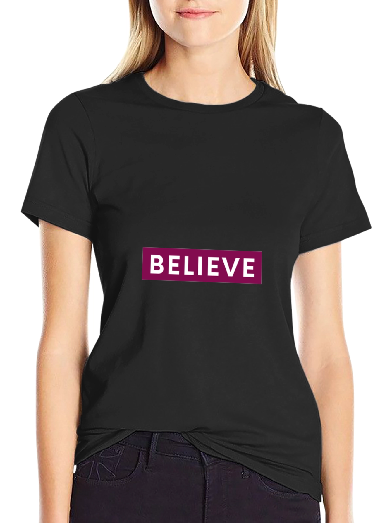 Black Believe Graphic Tee - Classic Black Comfort view 2