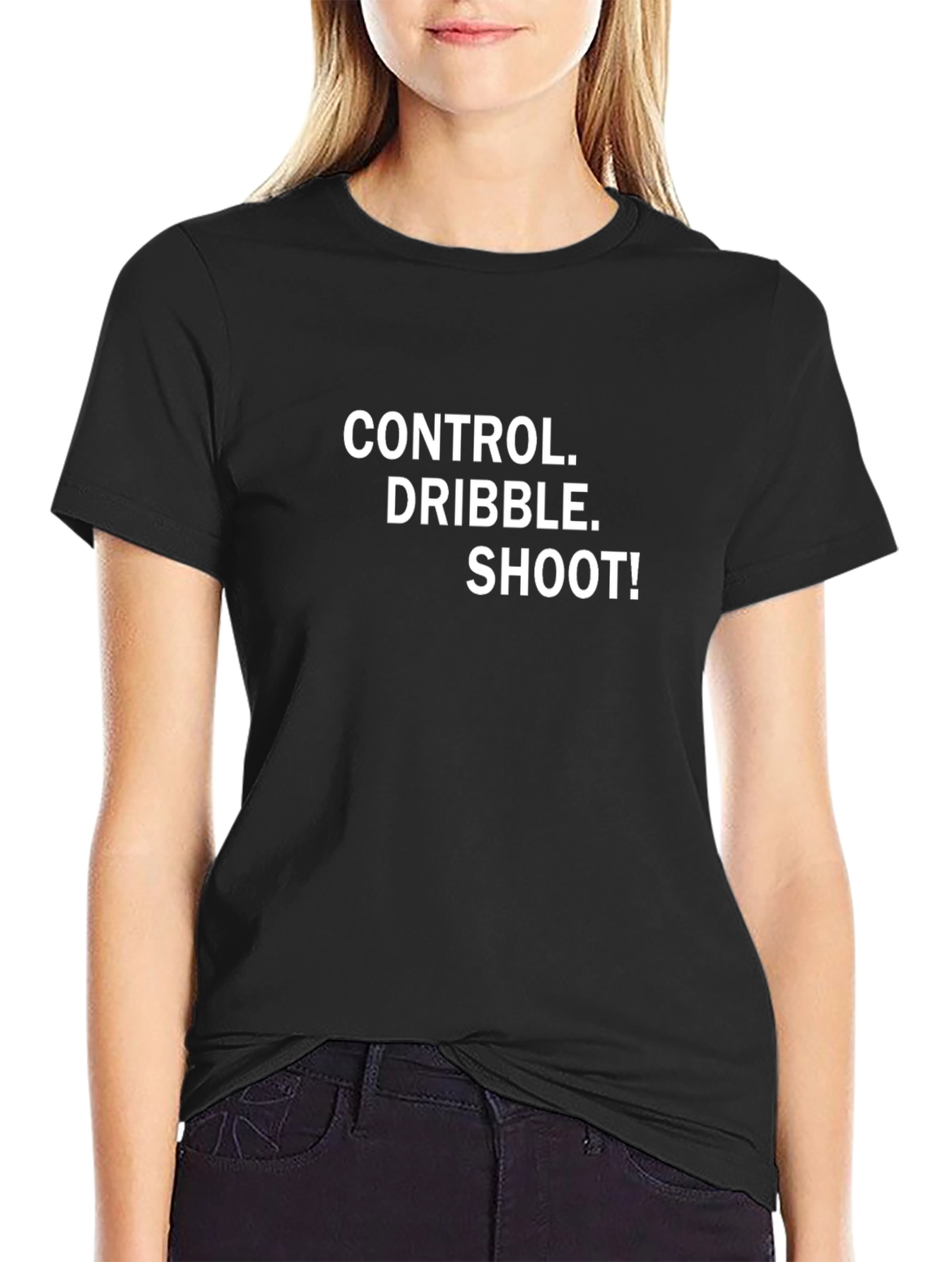 Black Control Dribble Shoot T-Shirt view 2