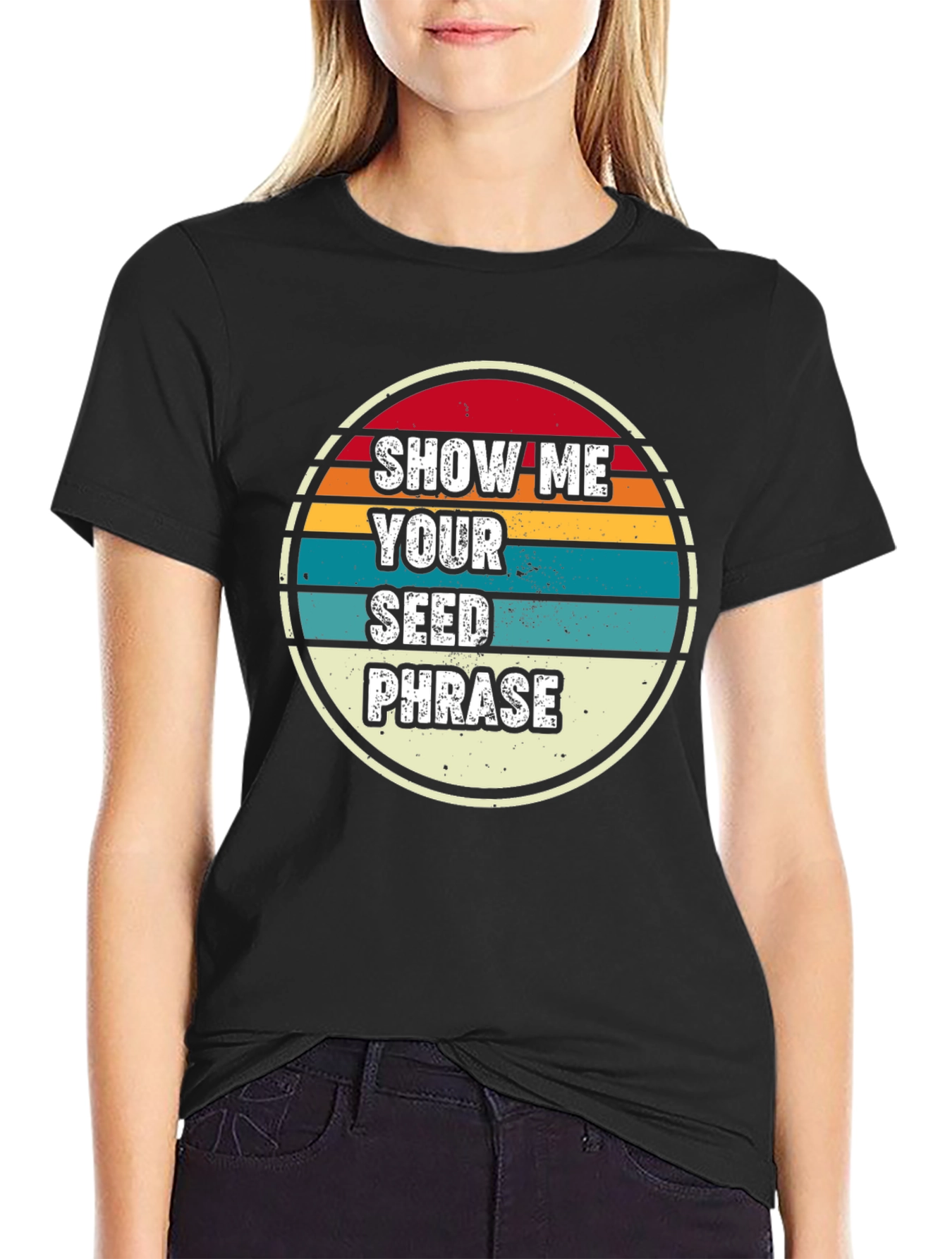 Black Show Me Your Seed Phrase Graphic Tee view 2