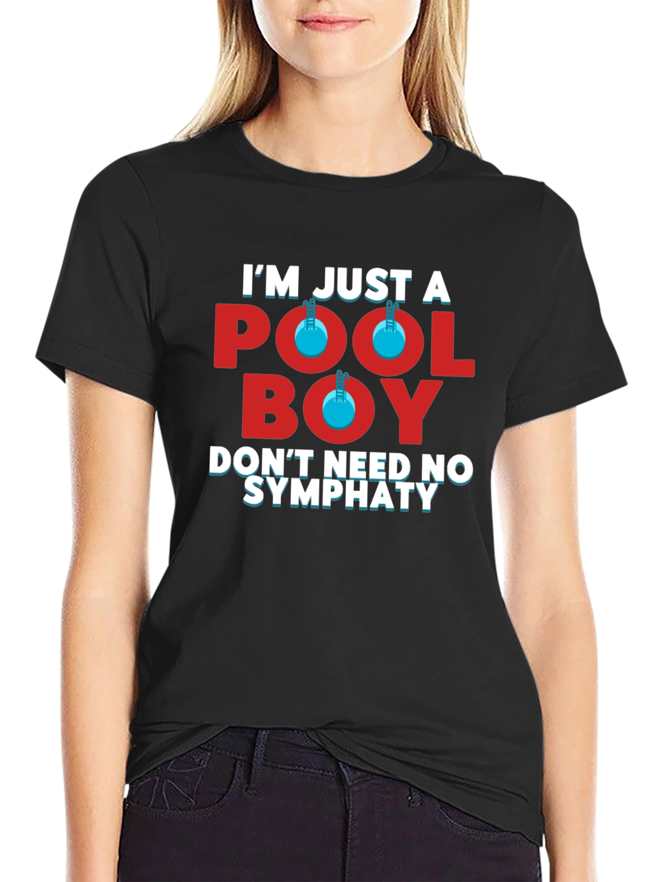 Black Pool Boy Graphic Tee - Don't Need No Sympathy view 2