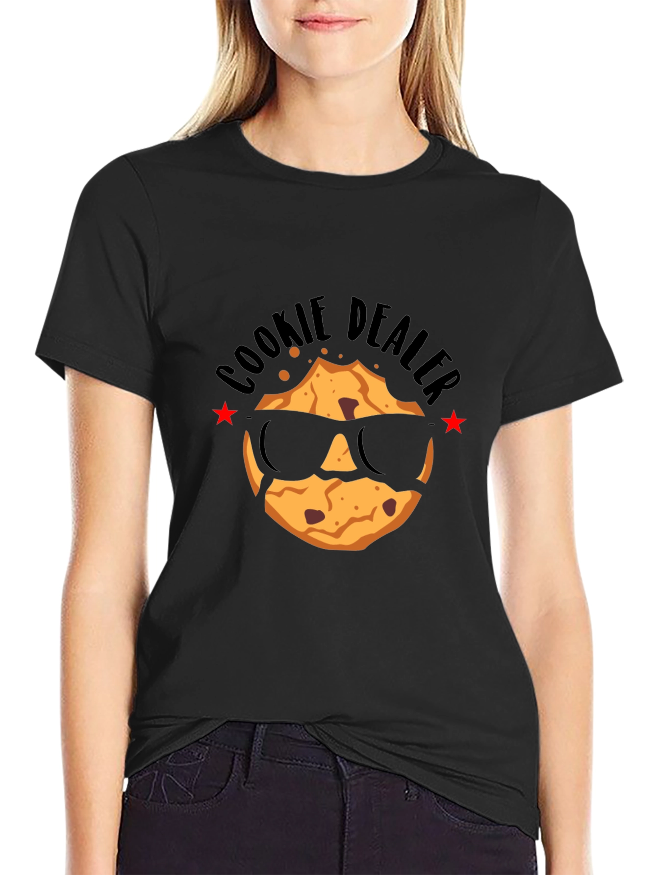 Black Cookie Dealer Graphic T-Shirt - Cool & Unique Design view 2