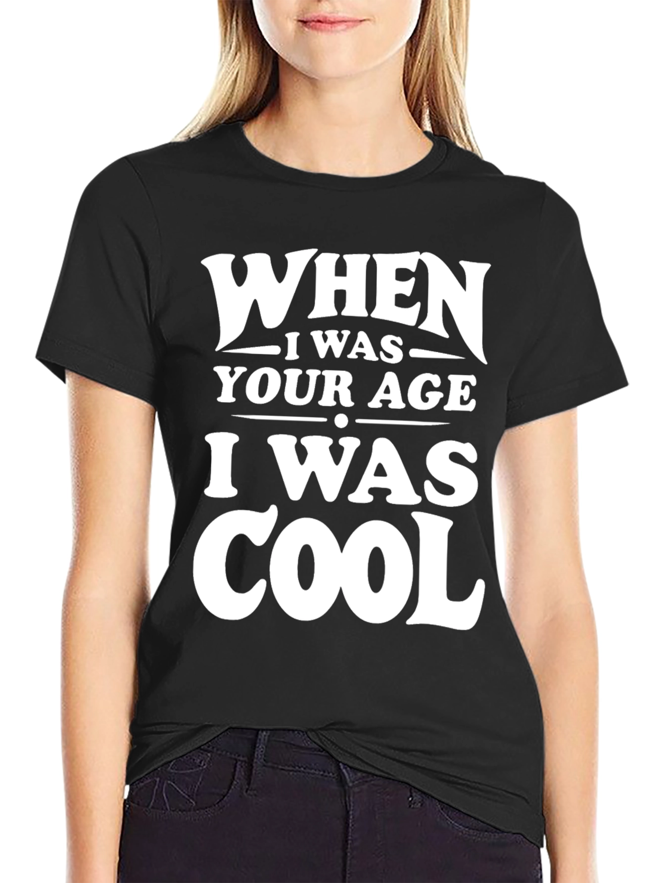 Black Funny 'When I Was Your Age' Graphic Tee view 2