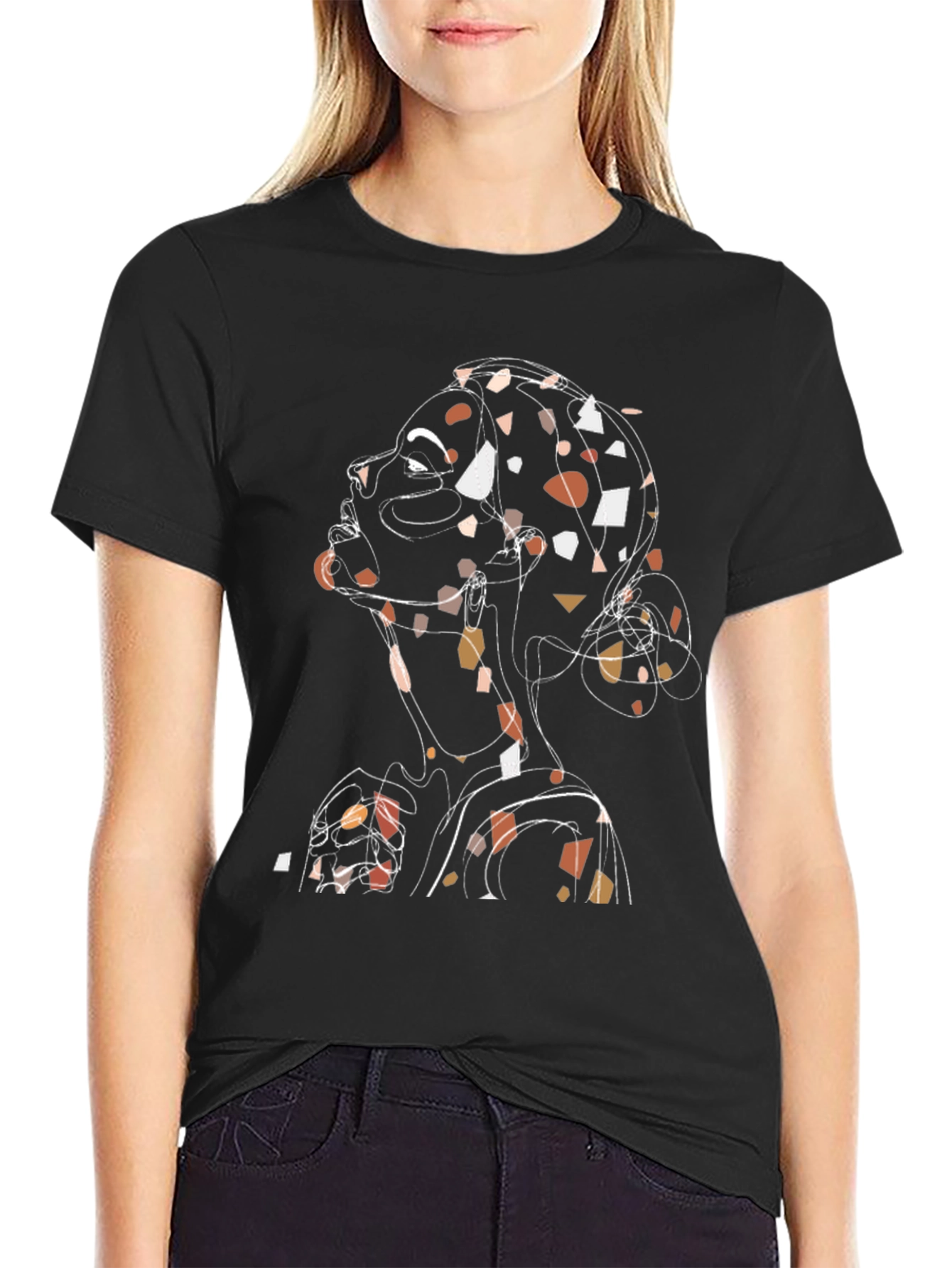 Abstract Woman Graphic Tee - Unique Art Print - 2
