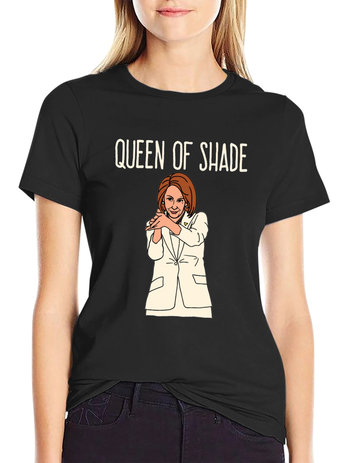 Black Queen of Shade Graphic Tee - Unisex Black T-Shirt view 2