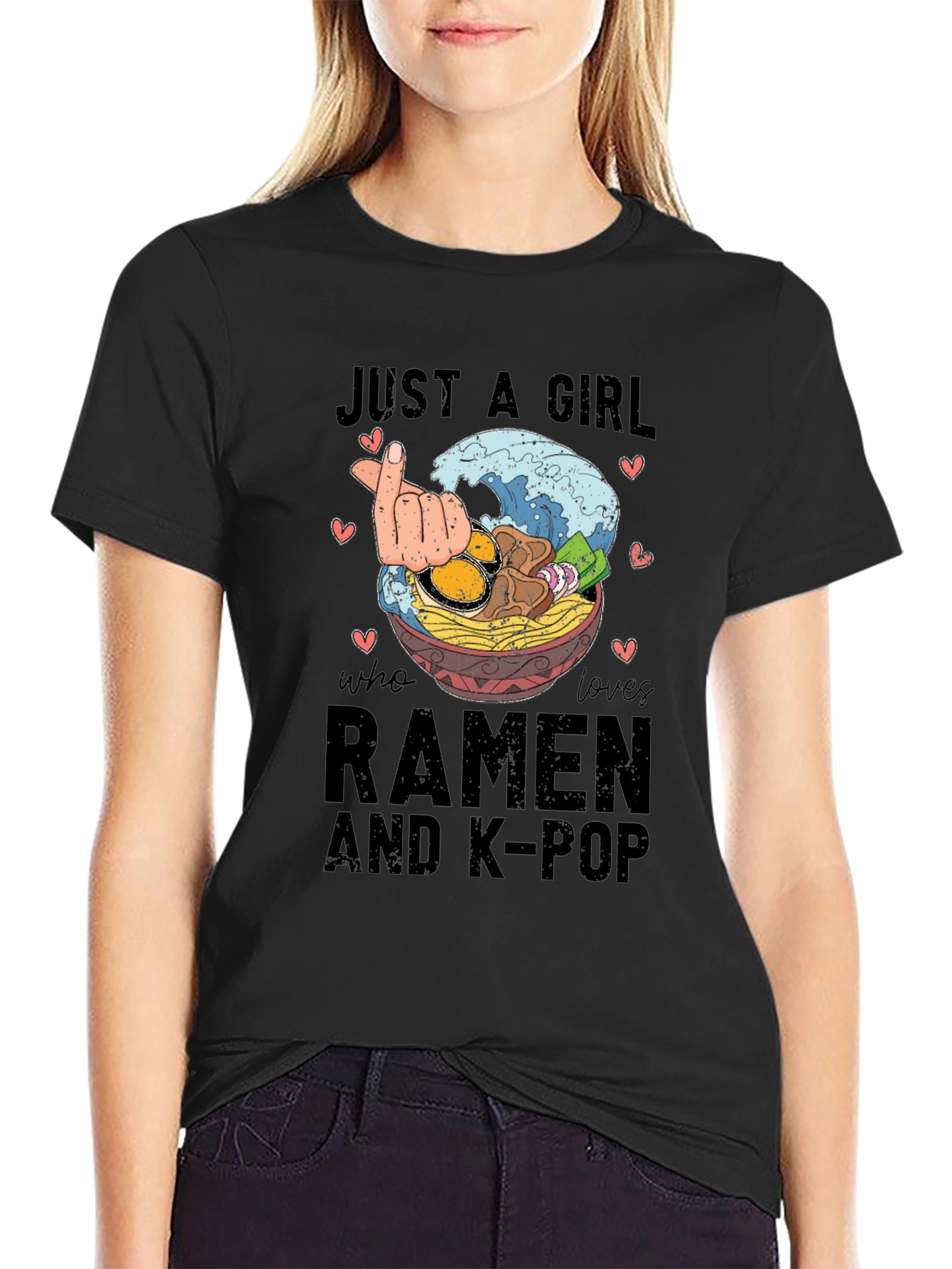 Black Ramen & K-Pop Graphic Tee view 2