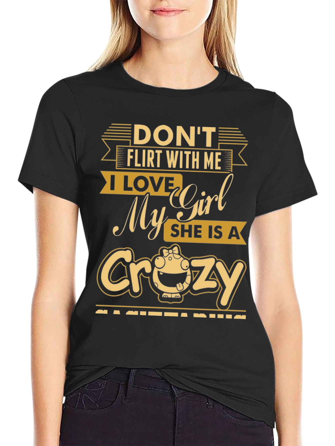 Black Don't Flirt With Me T-Shirt view 2