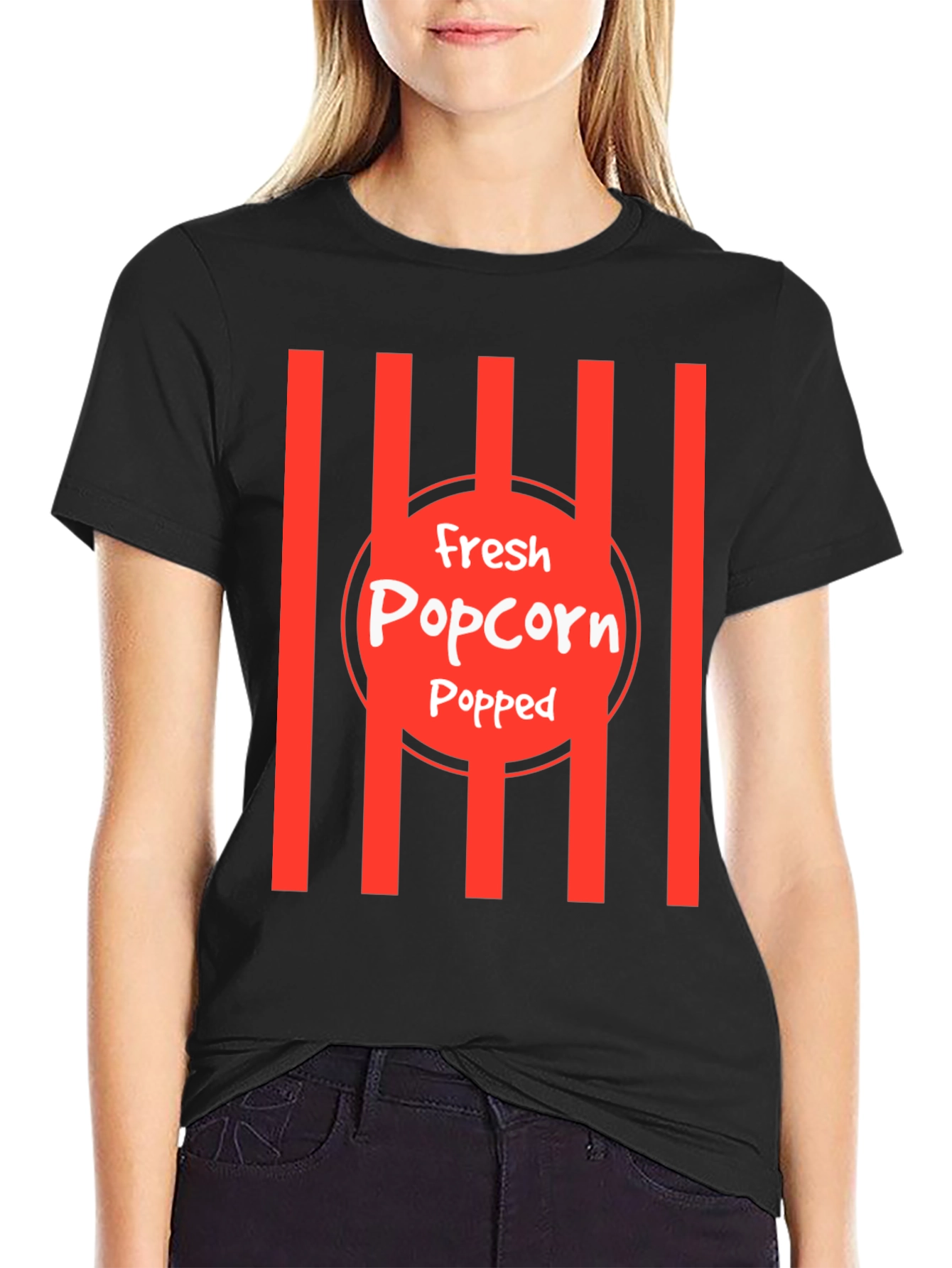 Black Fresh Popped Popcorn Graphic Tee view 2