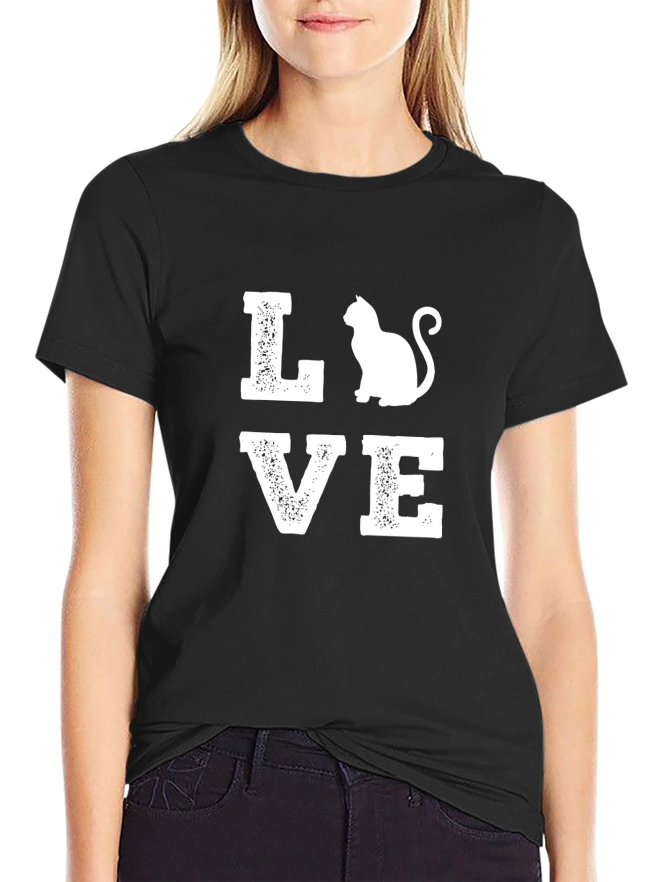 Black Love Cats T-Shirt - Unisex view 2