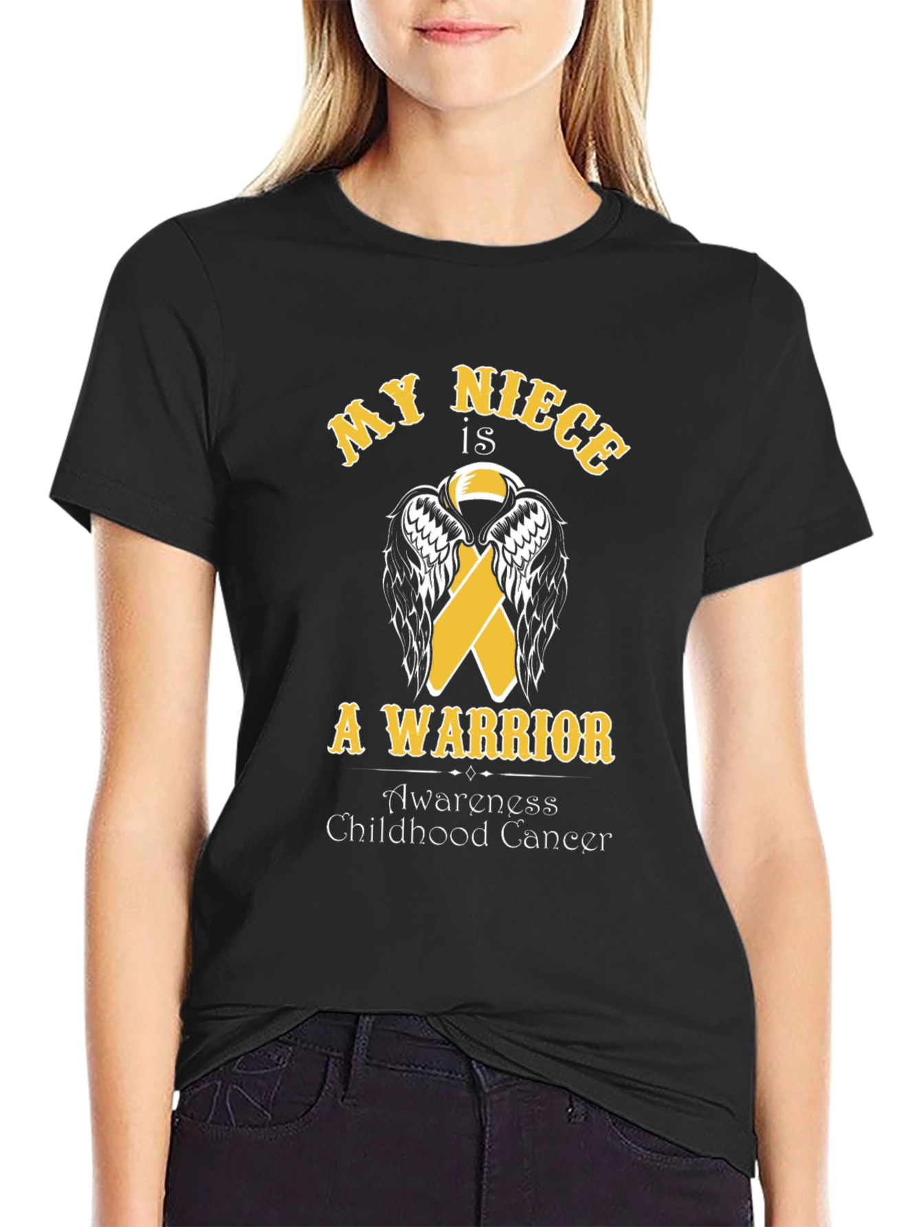 My Niece Is A Warrior Childhood Cancer Awareness T-Shirt - 2