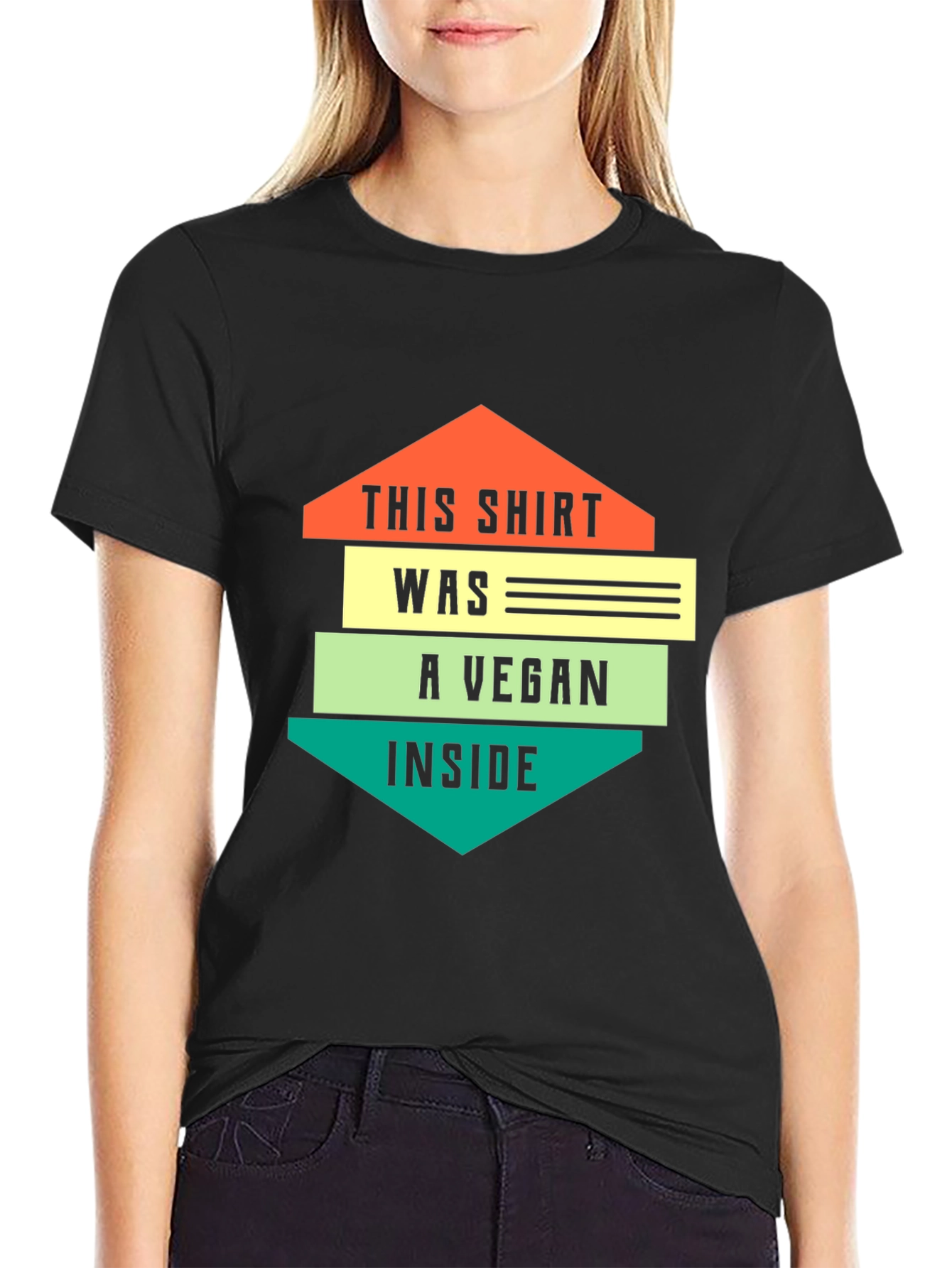 Vegan Inside Graphic T-Shirt - Black - 2