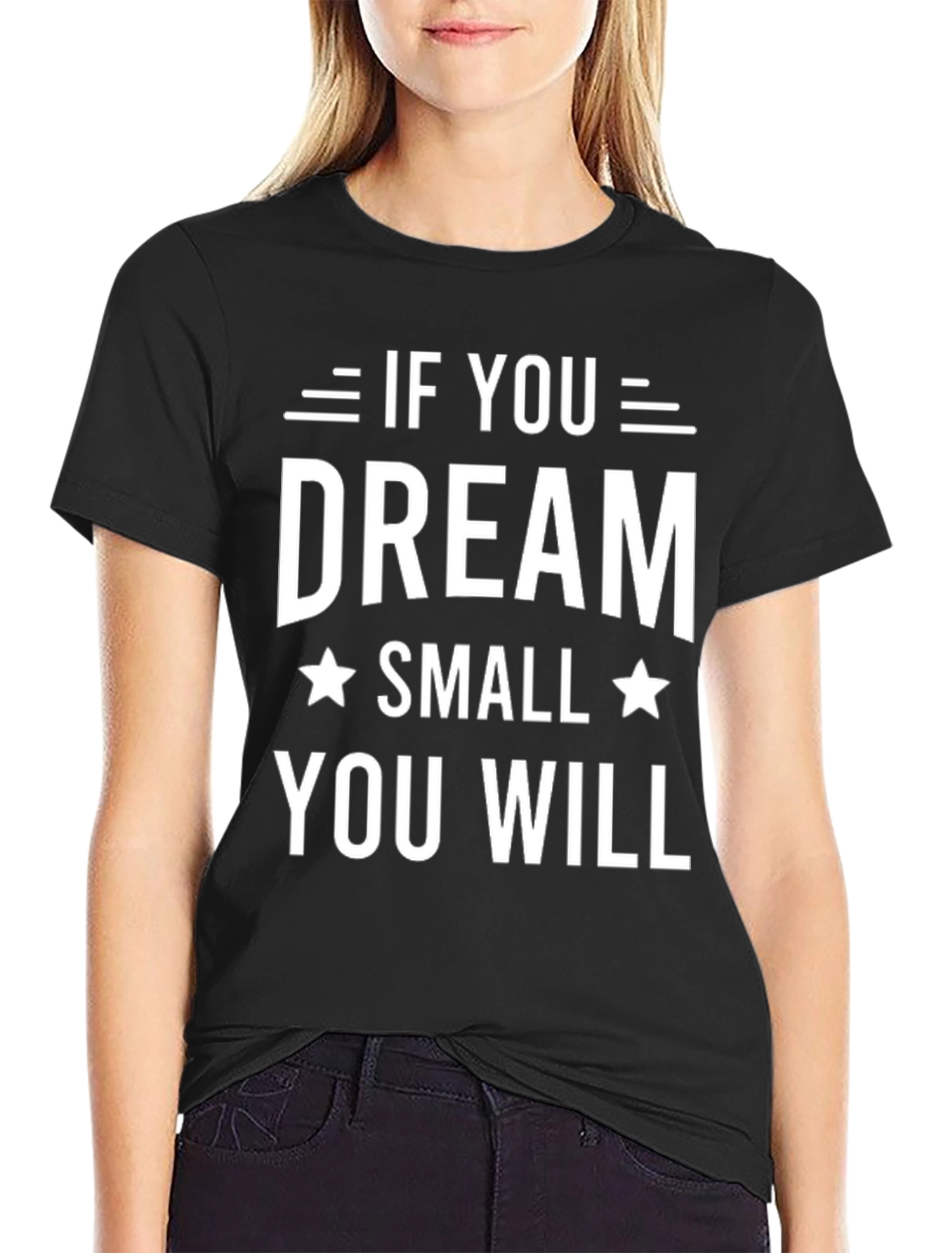 Black Dream Small Black Graphic T-Shirt view 2