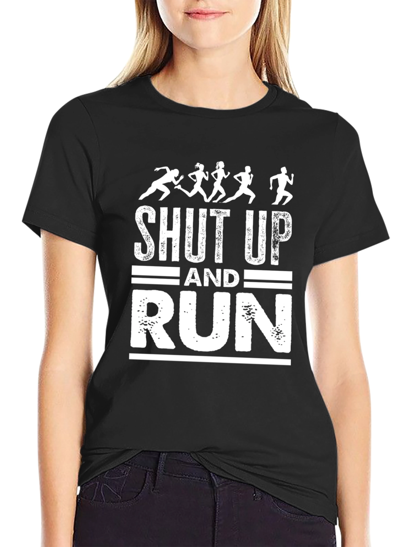 Shut Up and Run Graphic Tee - Athletic Runner T-Shirt - 2