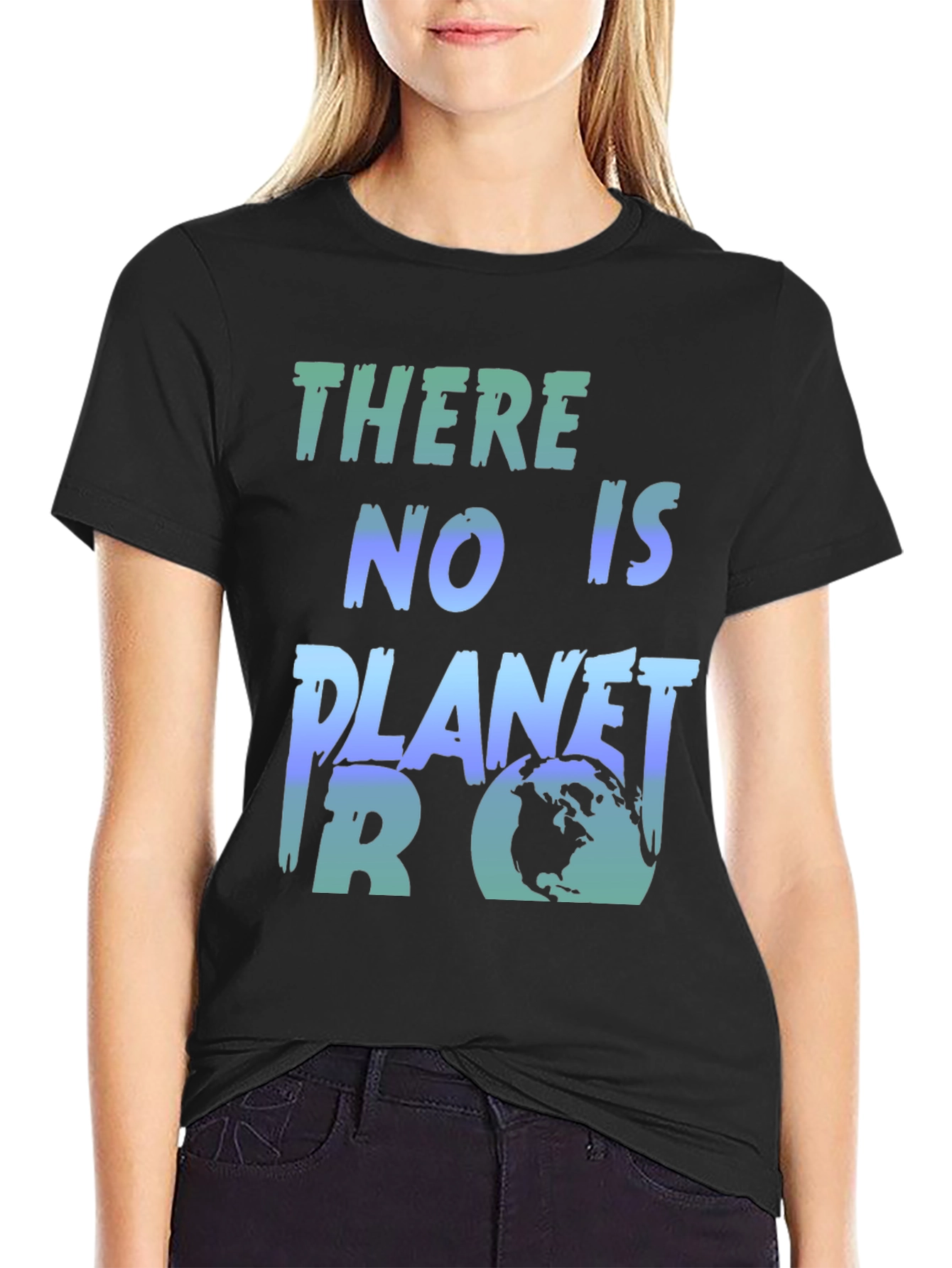 Black There is No Planet B Graphic Tee view 2