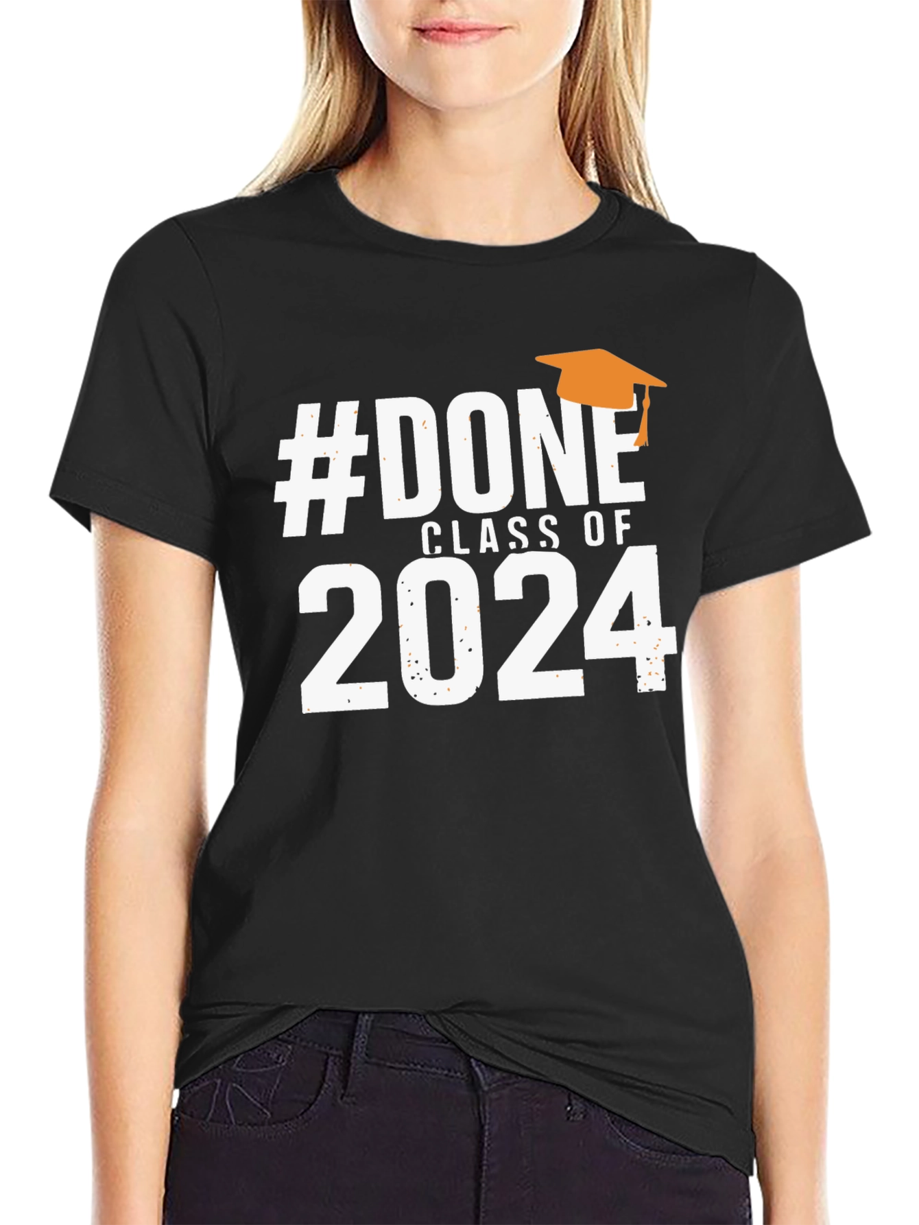 Black Done Class of 2024 Graduation T-Shirt view 2