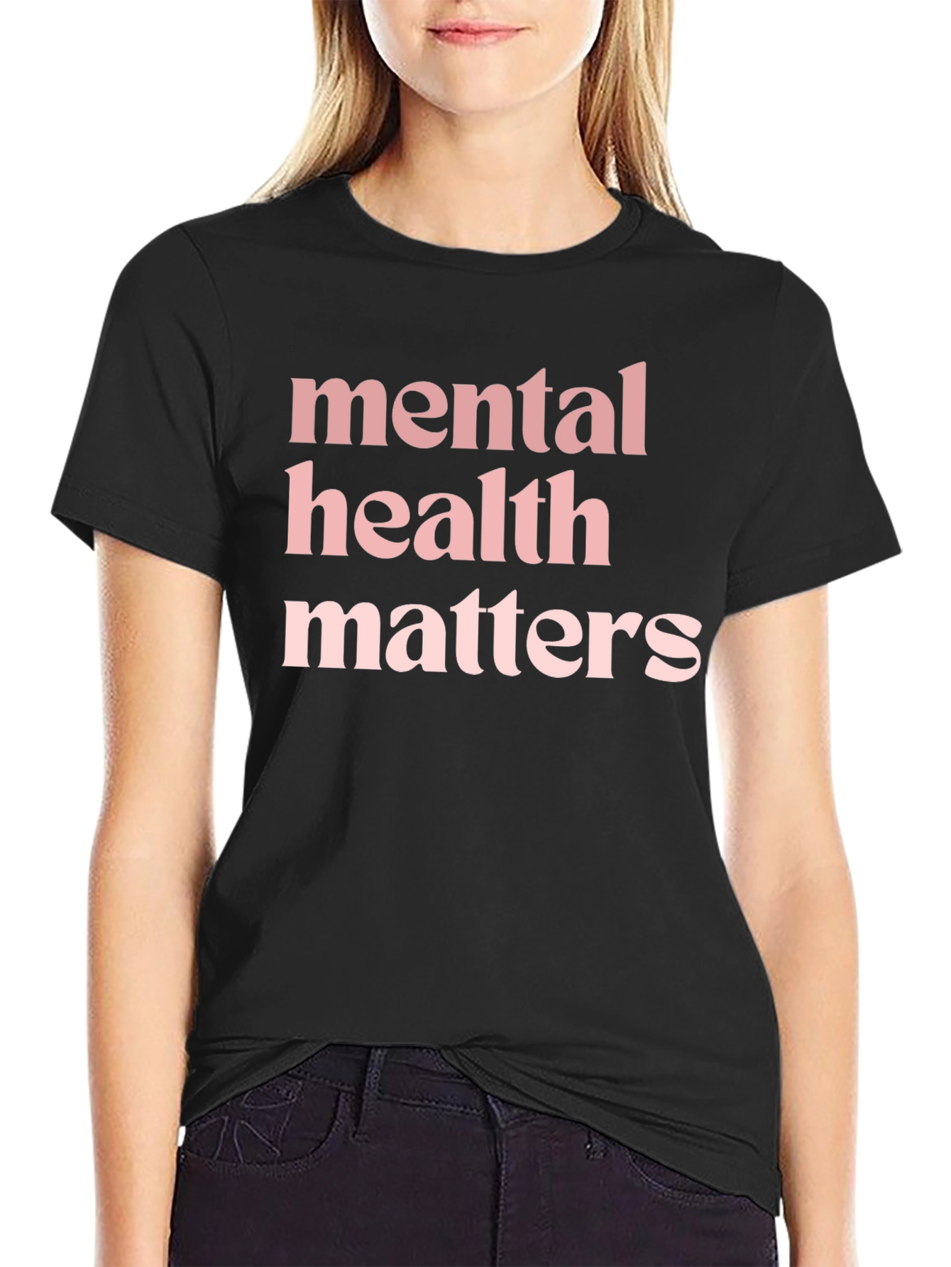 Black Mental Health Matters Graphic T-Shirt view 2