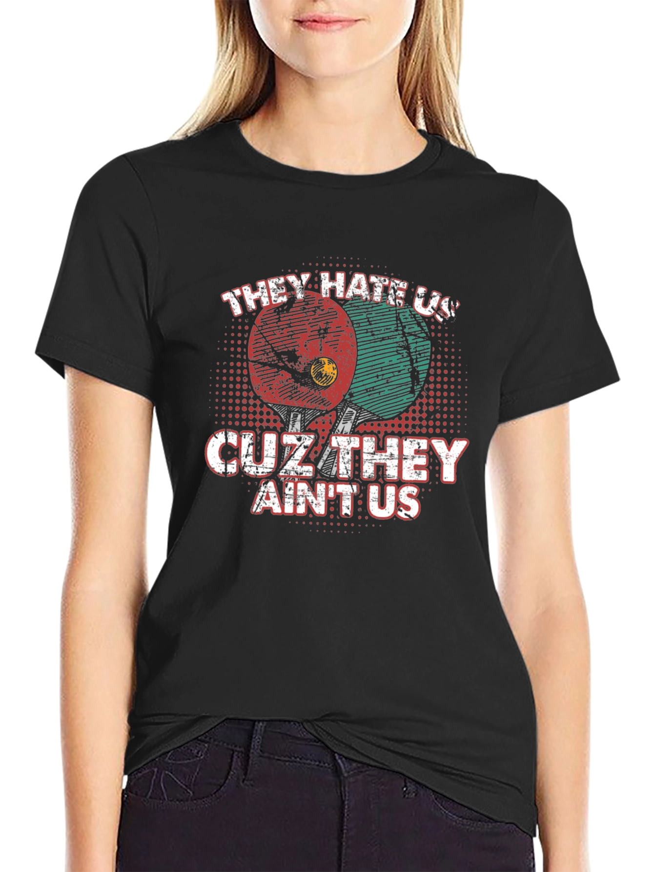 Black They Hate Us T-Shirt view 2