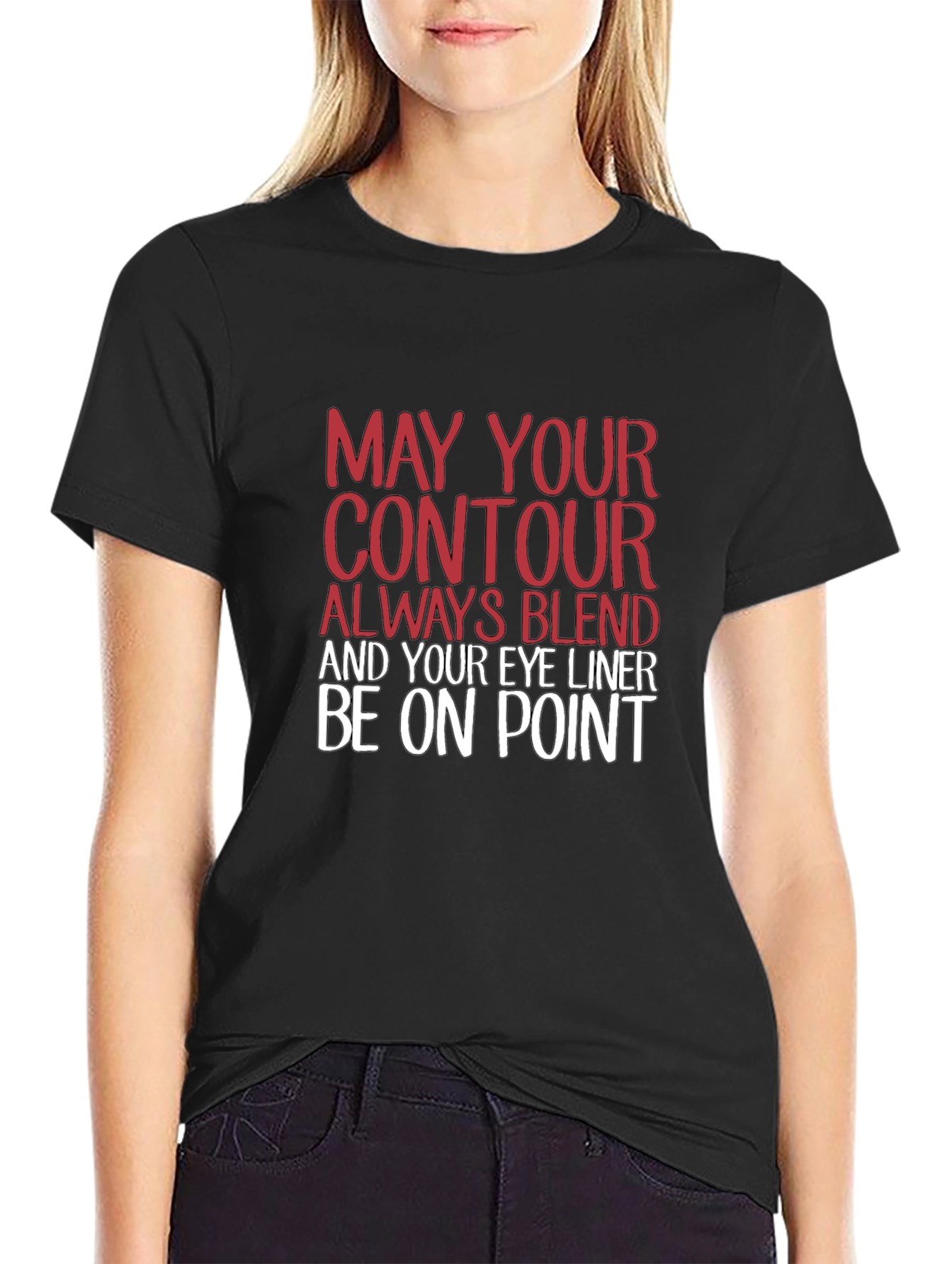 Black Contour & Eyeliner T-Shirt: Blend on Point view 2
