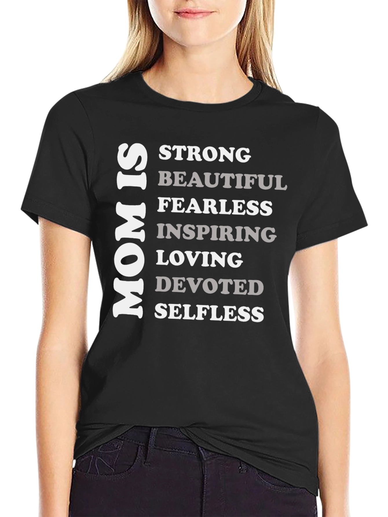 Black Mom Is Strong T-Shirt view 2