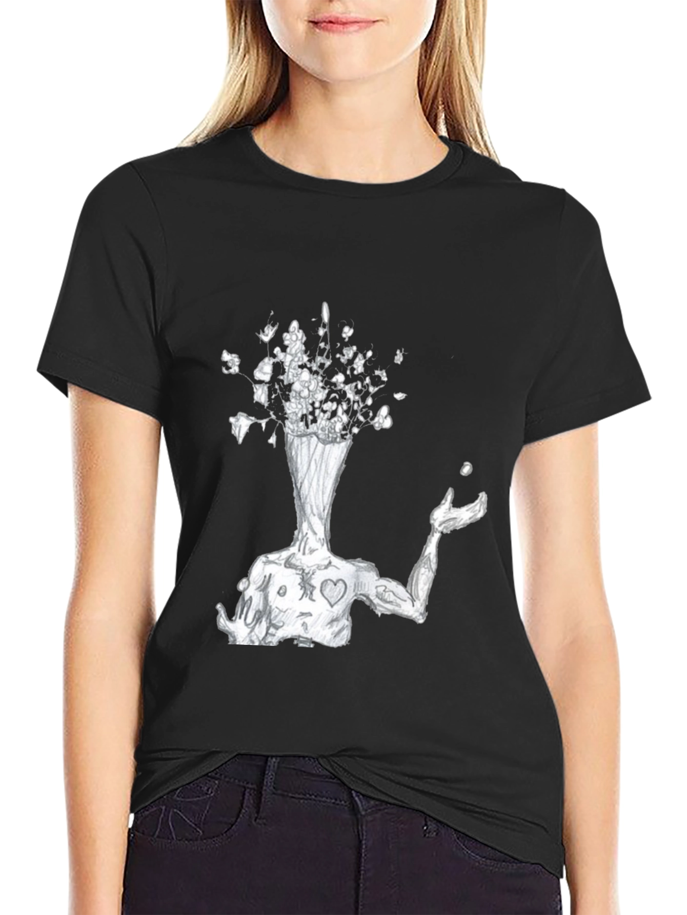 Black Abstract Mind T-Shirt view 2