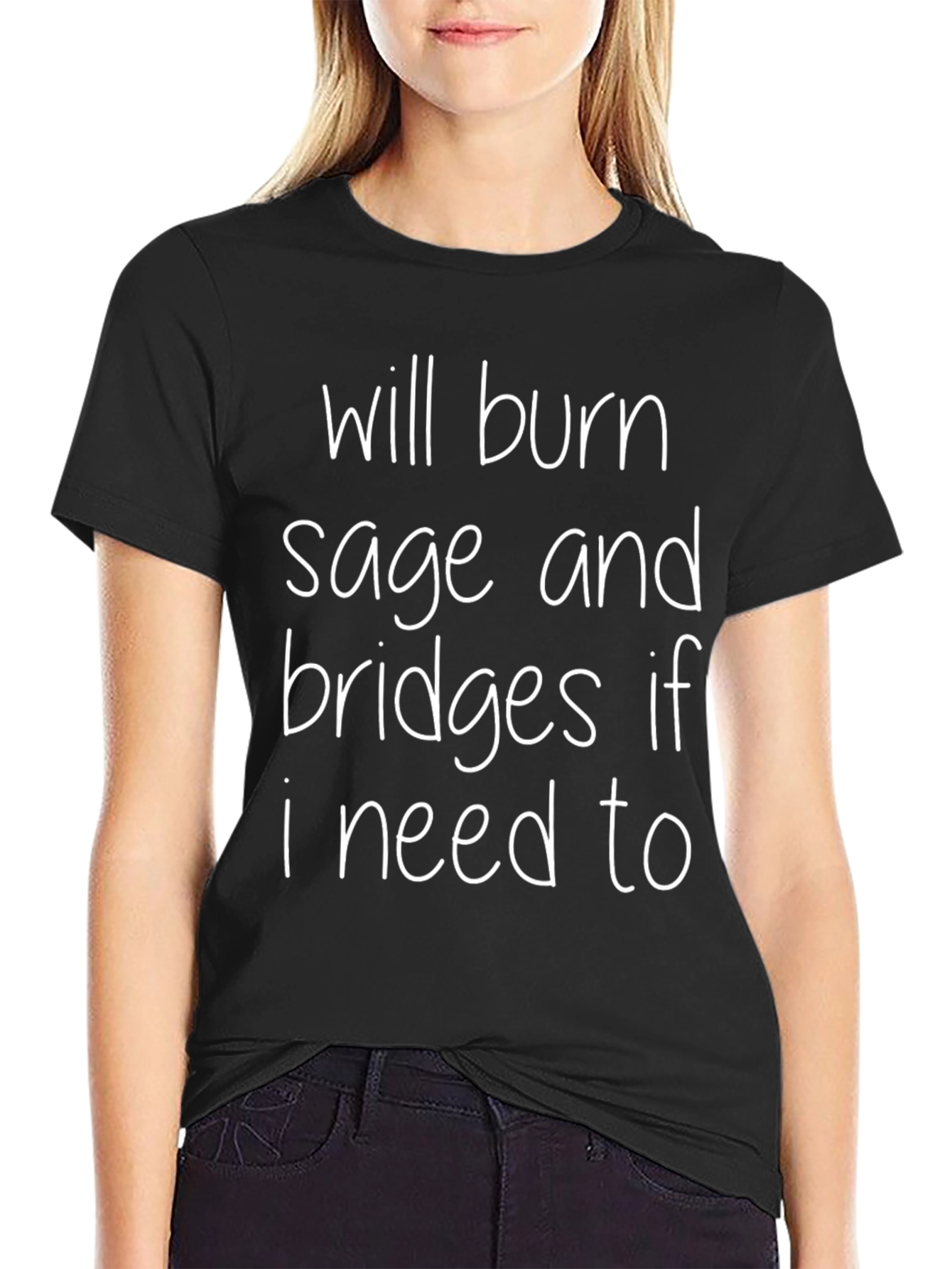 Black Will Burn Sage and Bridges Graphic Tee view 2