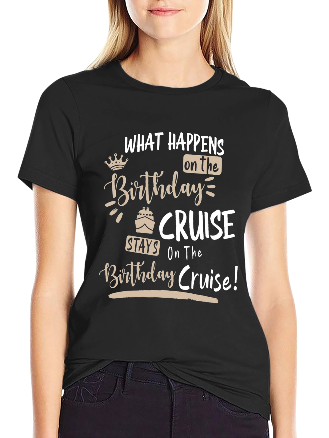 Black Birthday Cruise T-Shirt view 2