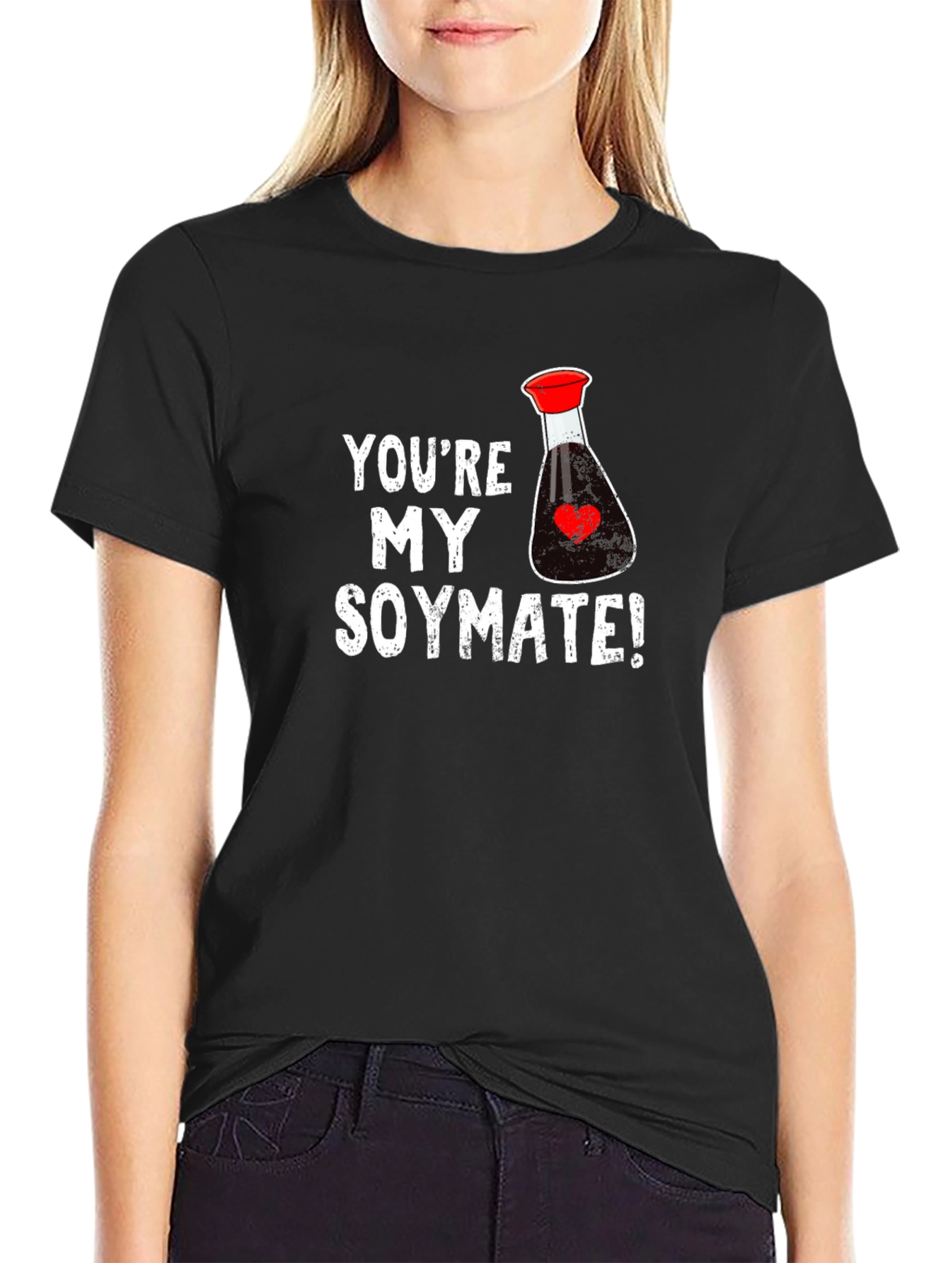 Black You're My Soymate Black Graphic Tee view 2