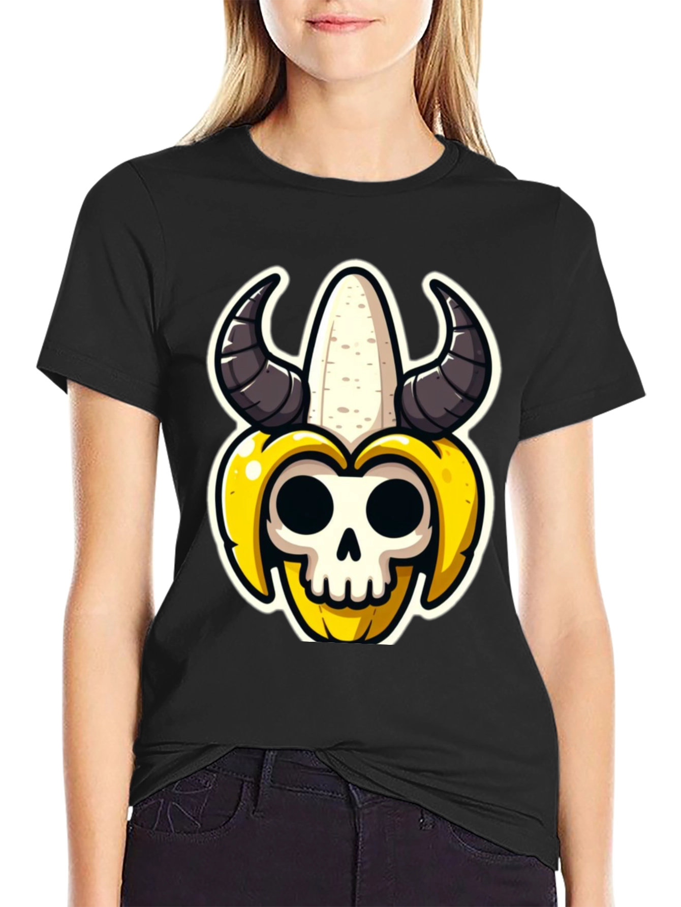 Black Banana Skull Graphic Tee view 2