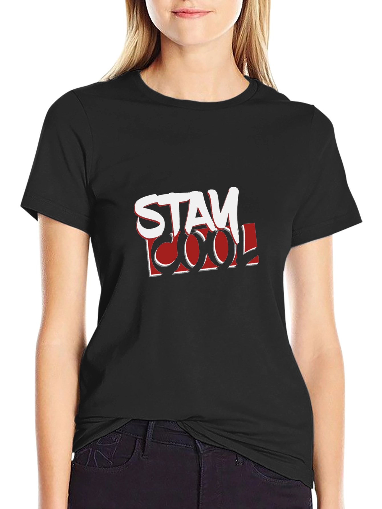Black Stay Cool Graphic Print Black T-Shirt view 2
