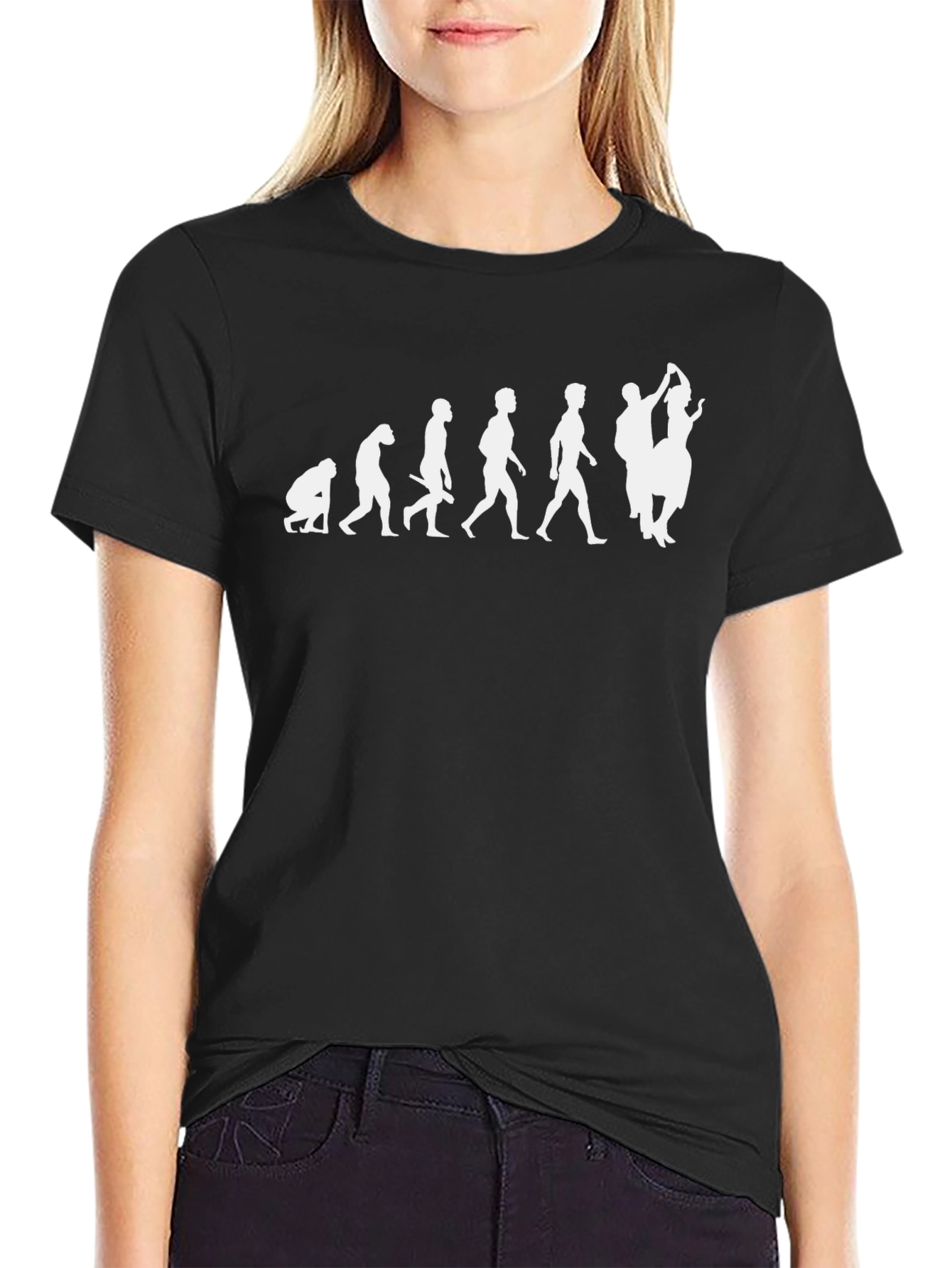 Black Evolution of Dance T-Shirt - Funny Graphic Tee view 2