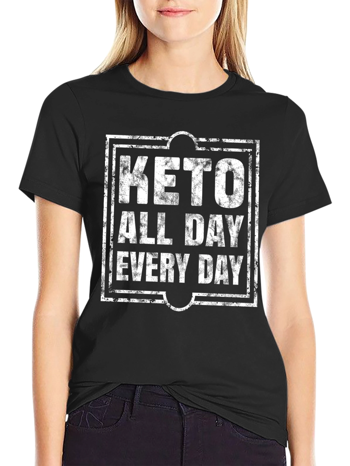 Black Keto All Day Every Day Graphic T-Shirt view 2