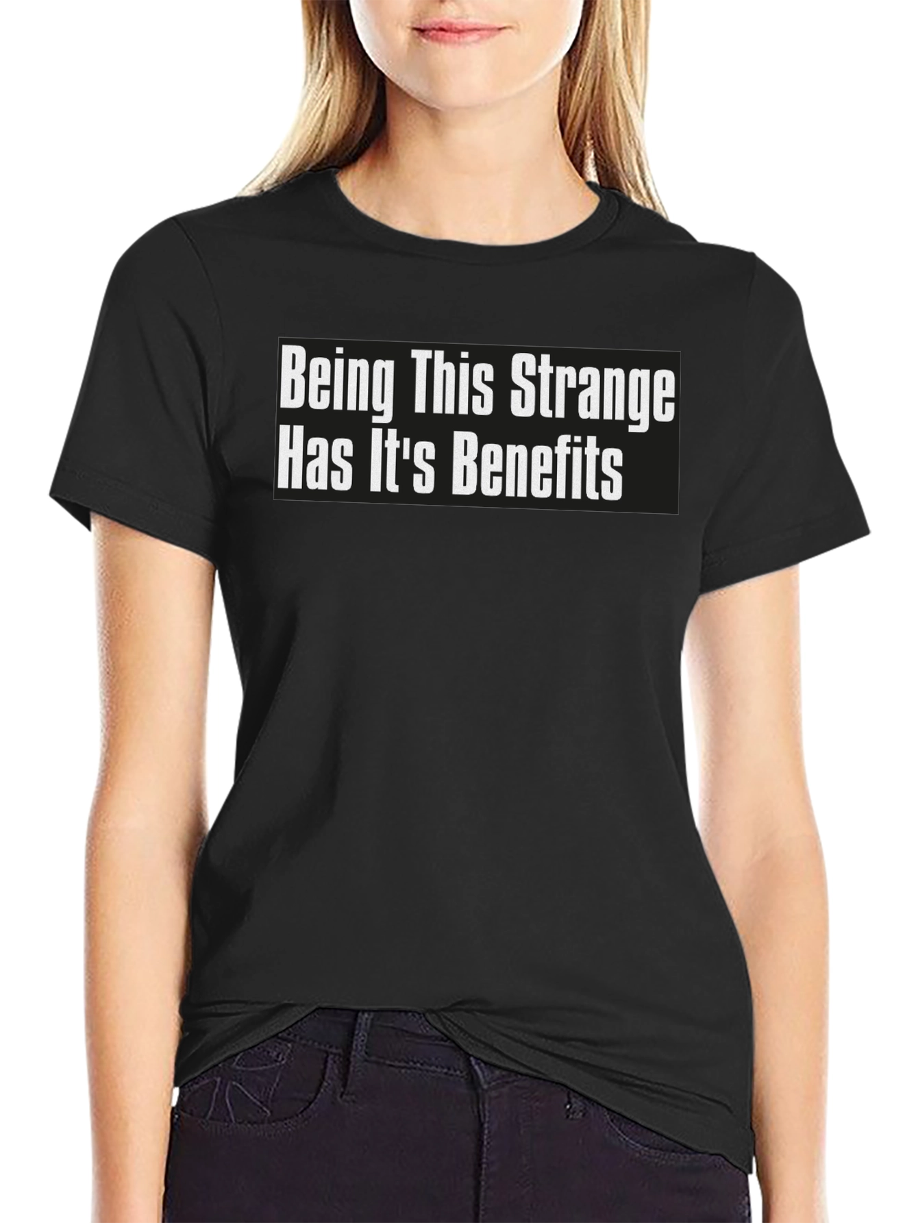 Black Being This Strange Benefits T-Shirt view 2