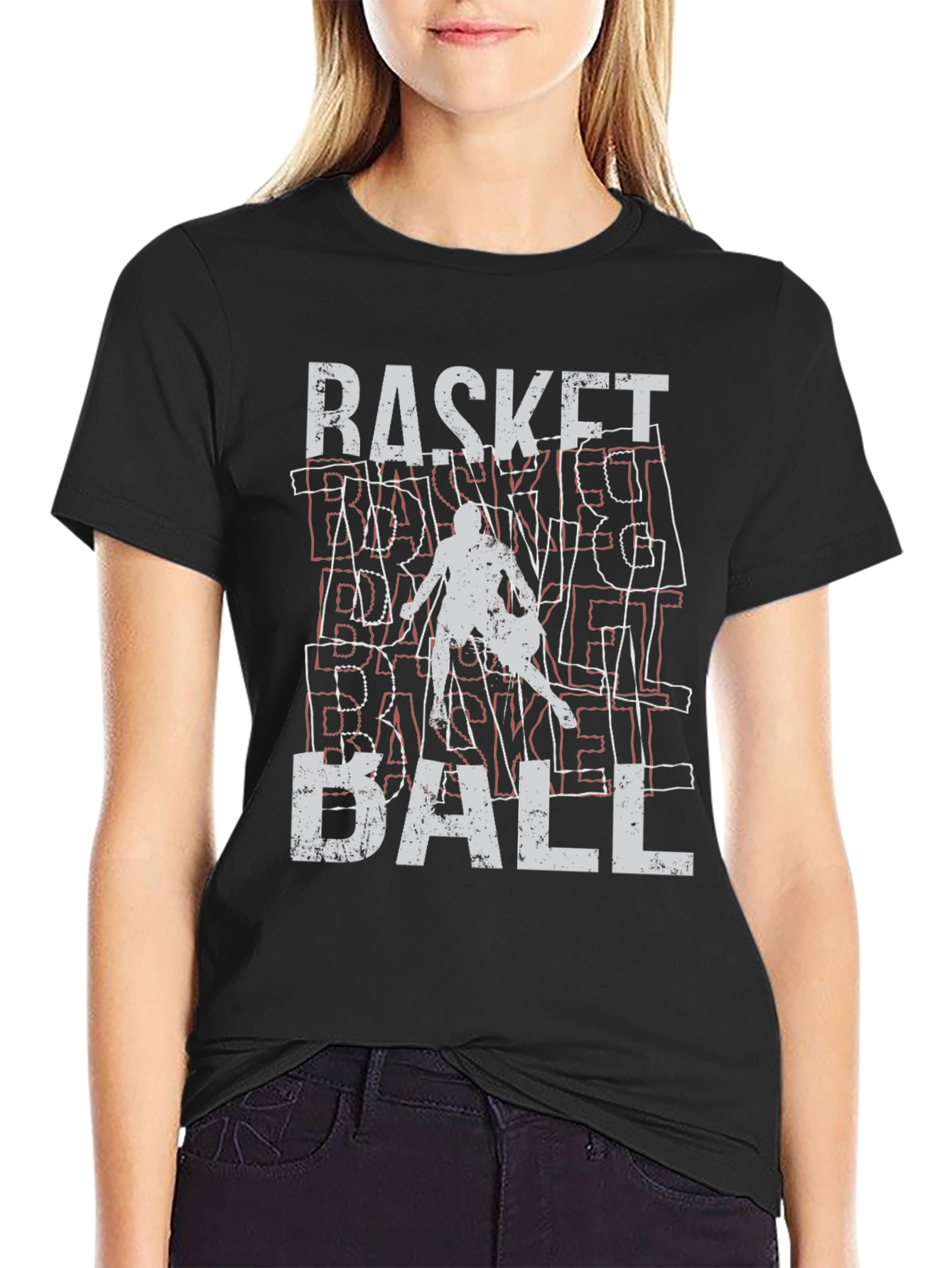 Black Basketball Graphic Tee - Stylish & Sporty view 2