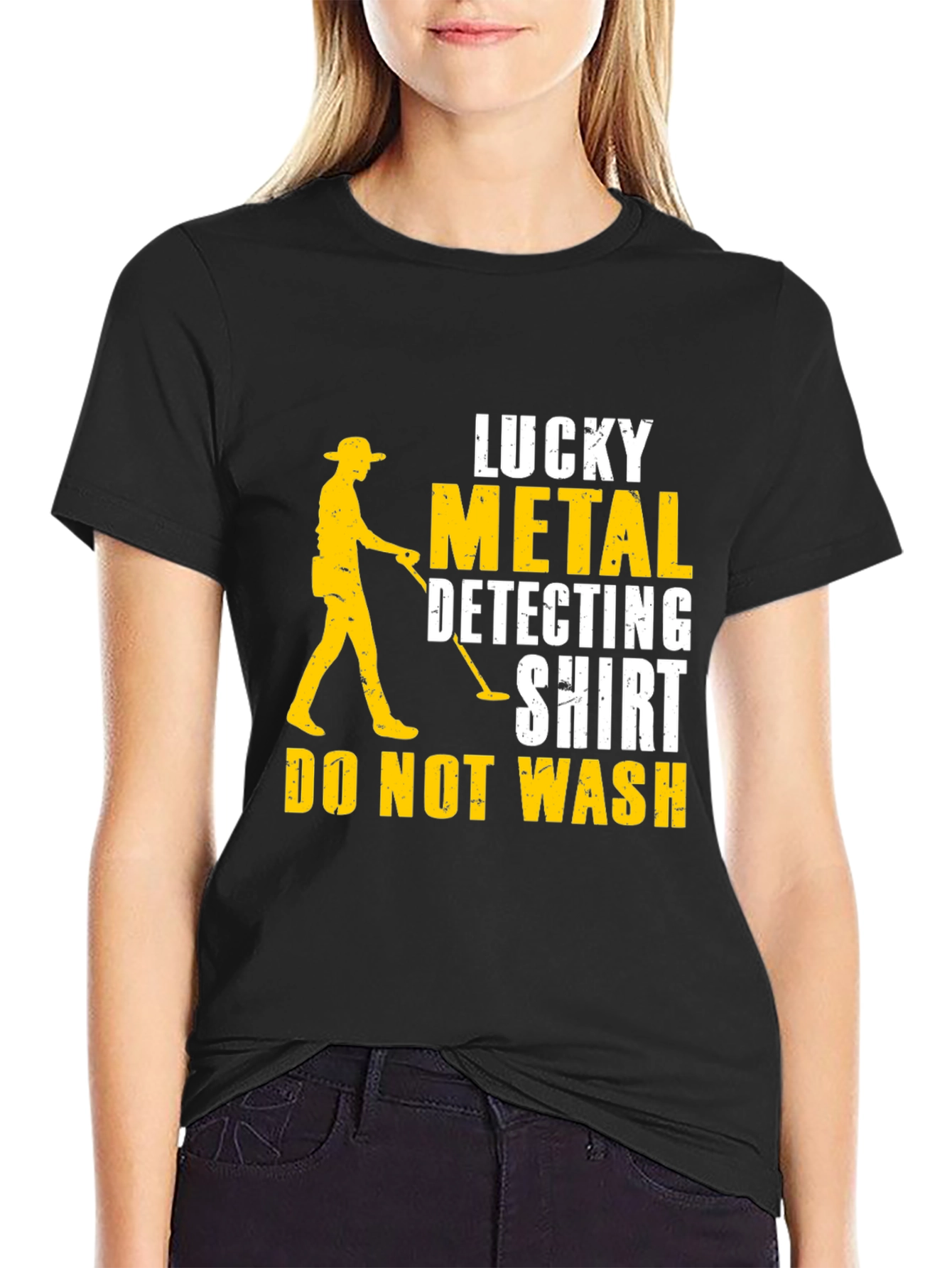 Black Lucky Metal Detecting Shirt - Men's Graphic Tee view 2