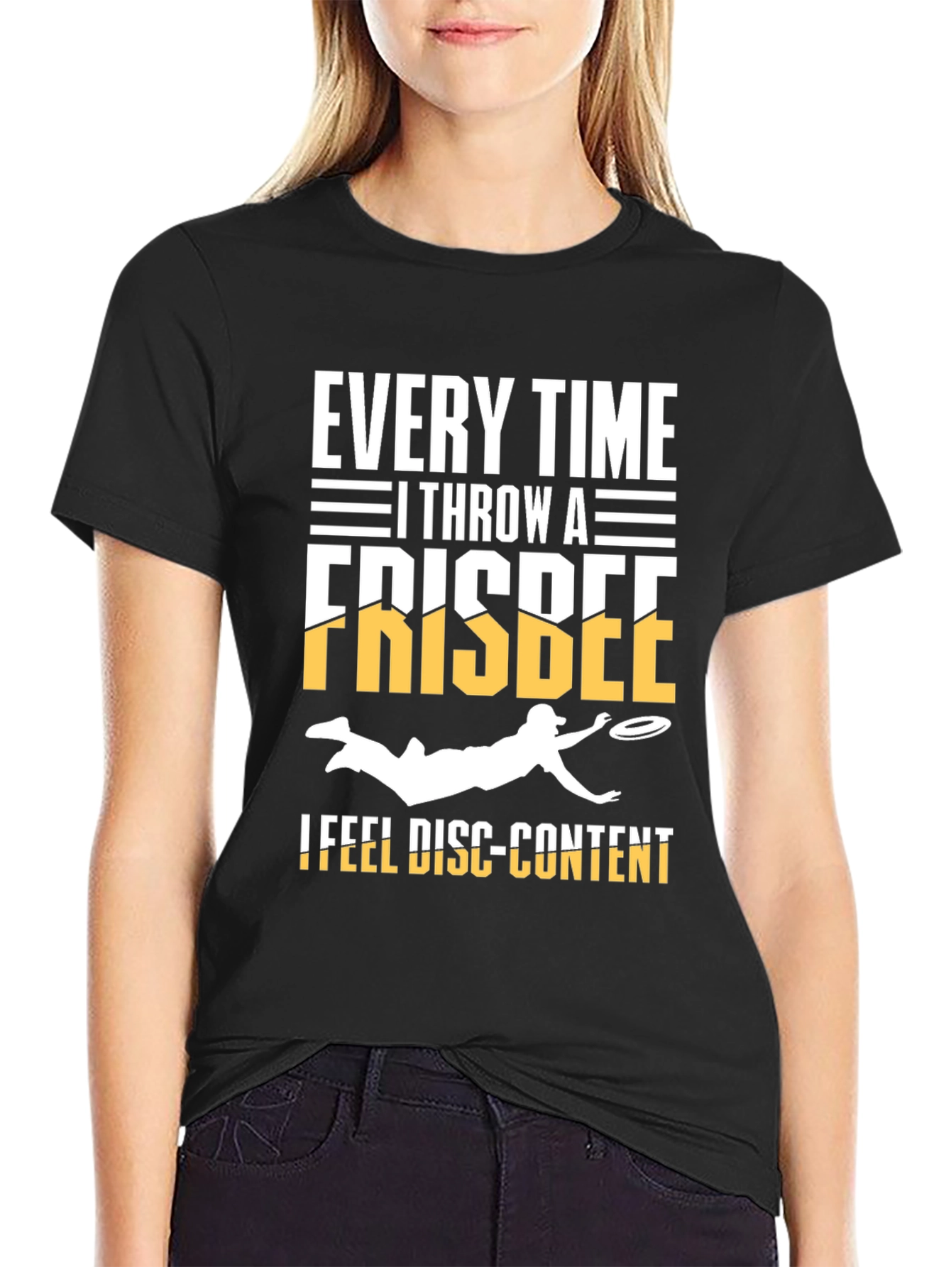 Black Funny Ultimate Frisbee T-Shirt view 2
