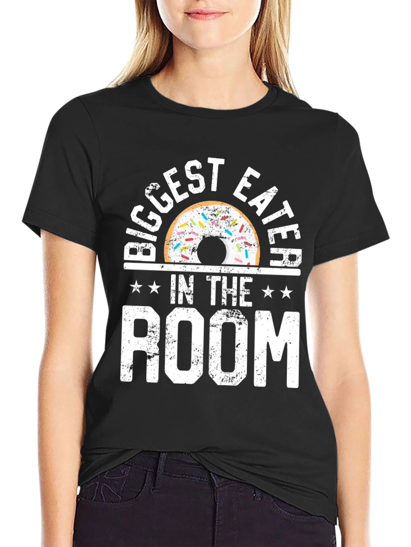 Black Biggest Eater in the Room Graphic Tee view 2
