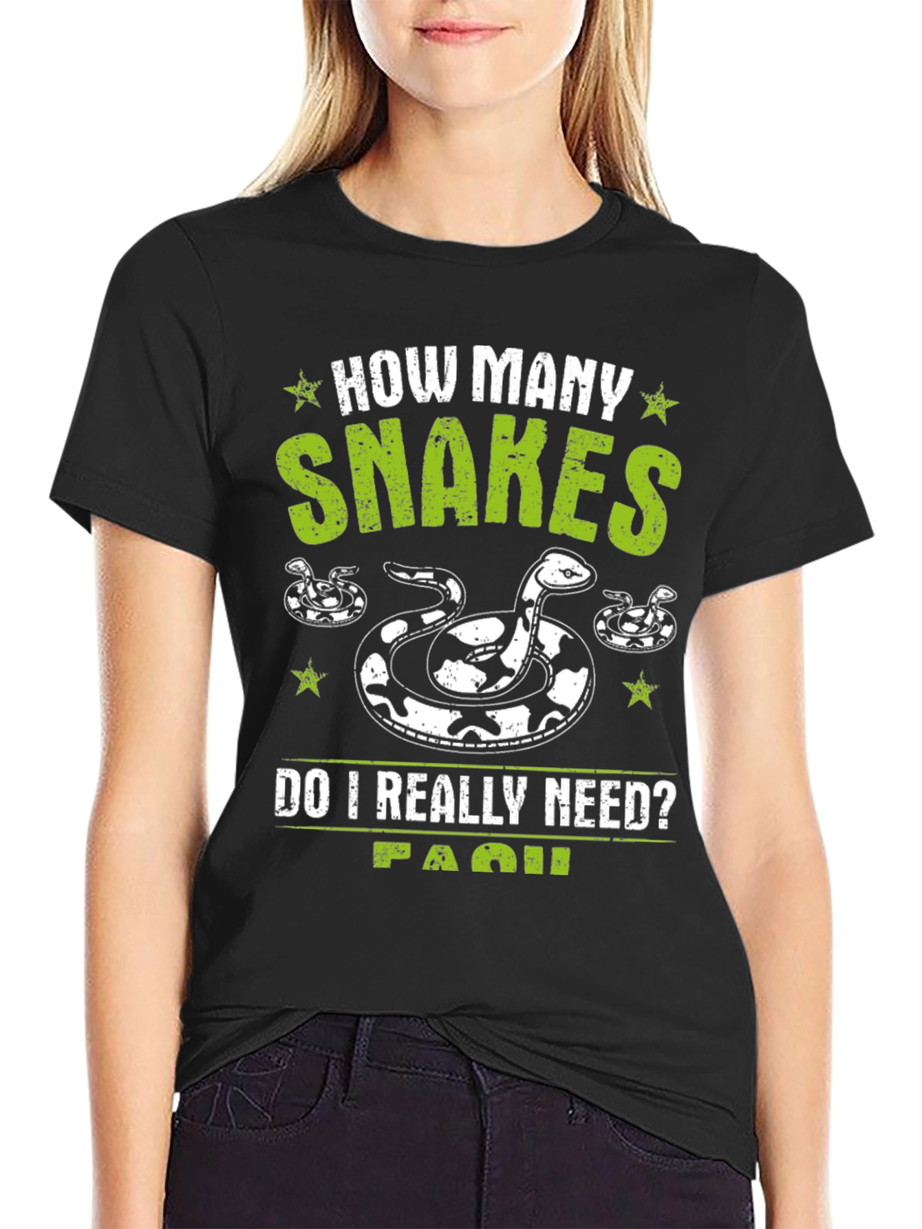 Black Snakes Graphic T-Shirt - Novelty Reptile Lover Tee view 2