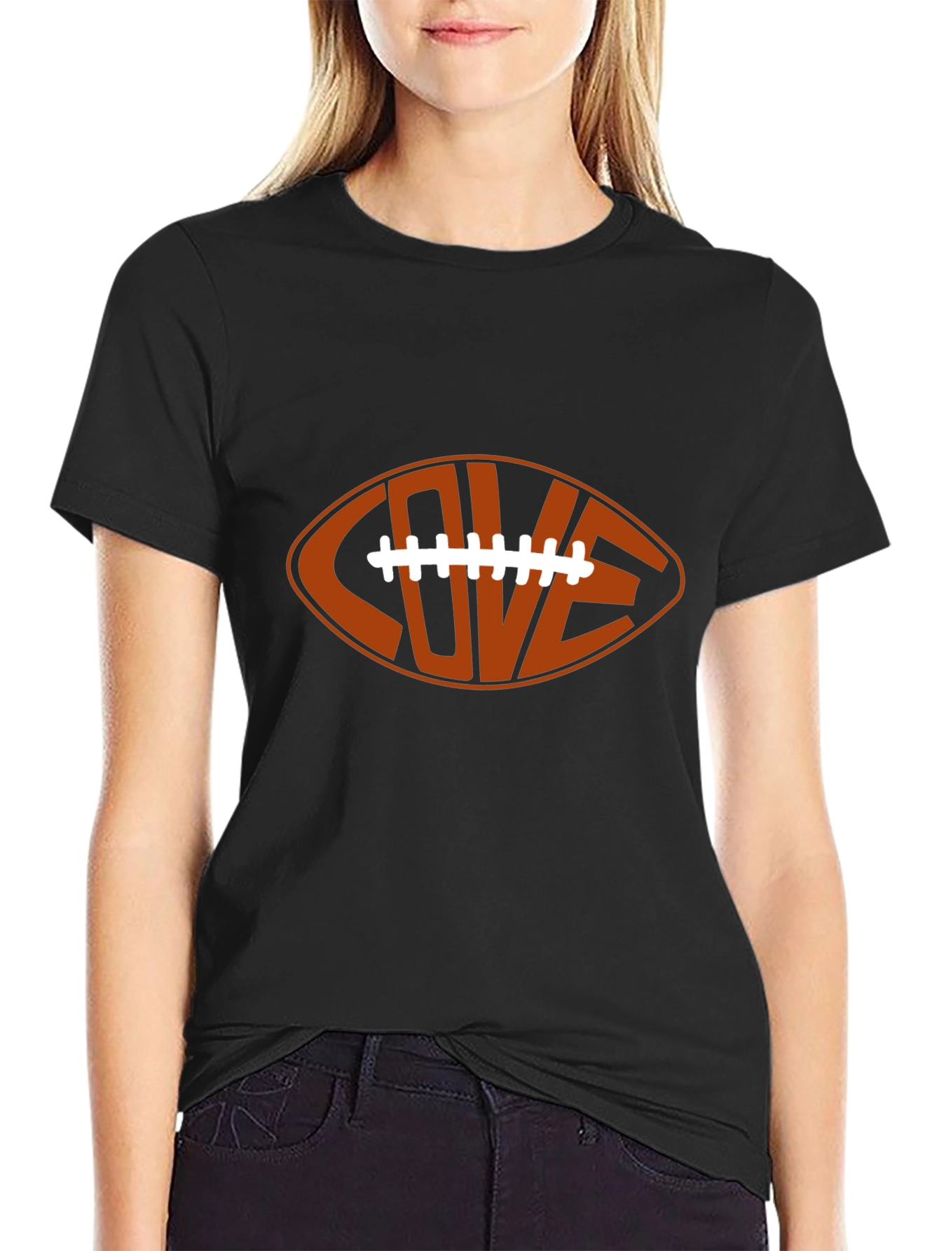 Black Love Football Graphic Tee - Unisex view 2